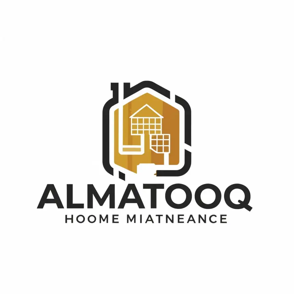 logo, Home Maintenance, with the text "ALMATOOQ", typography, be used in Construction industry