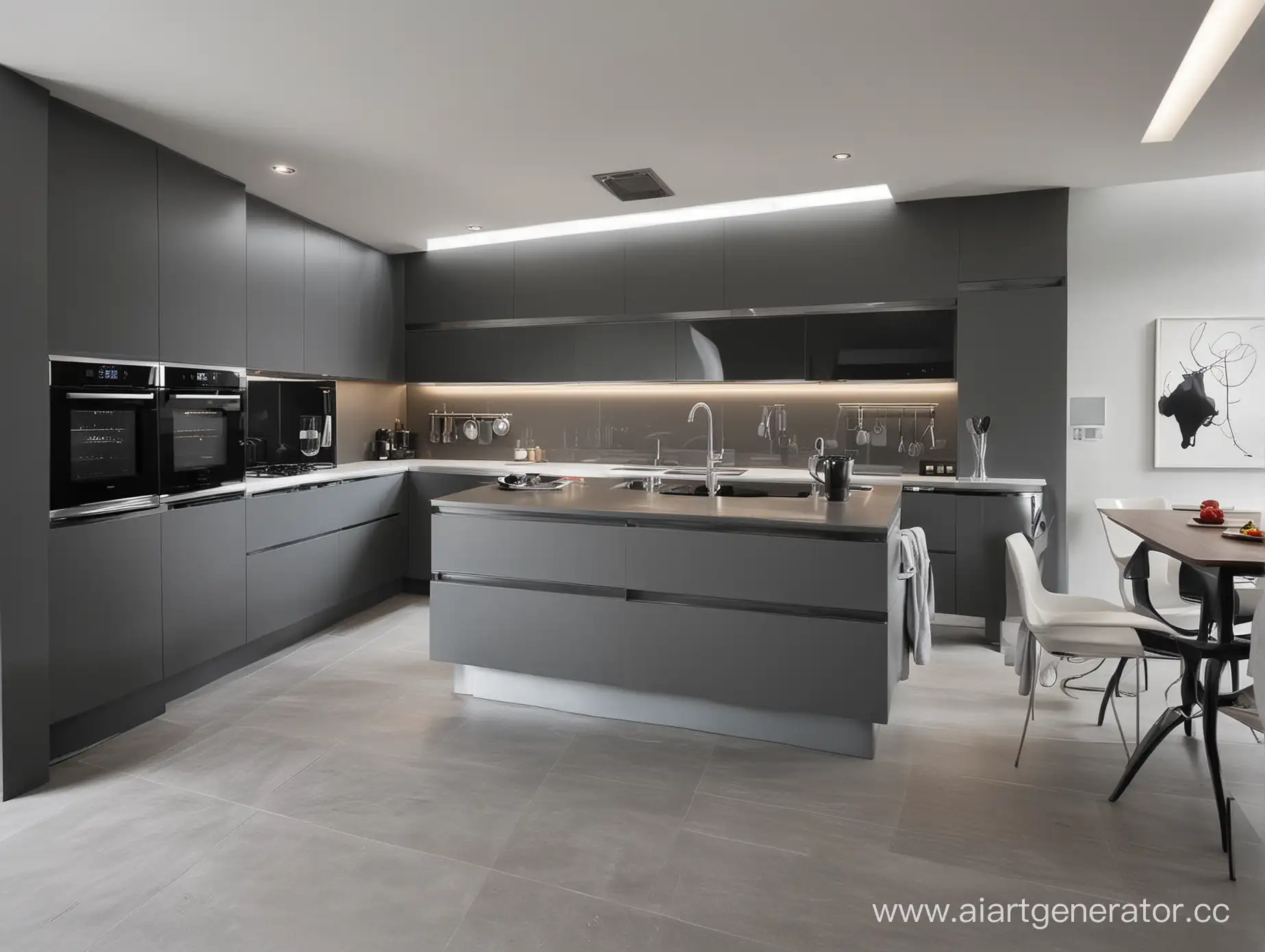 HighTech-GrayToned-Kitchen-Interior