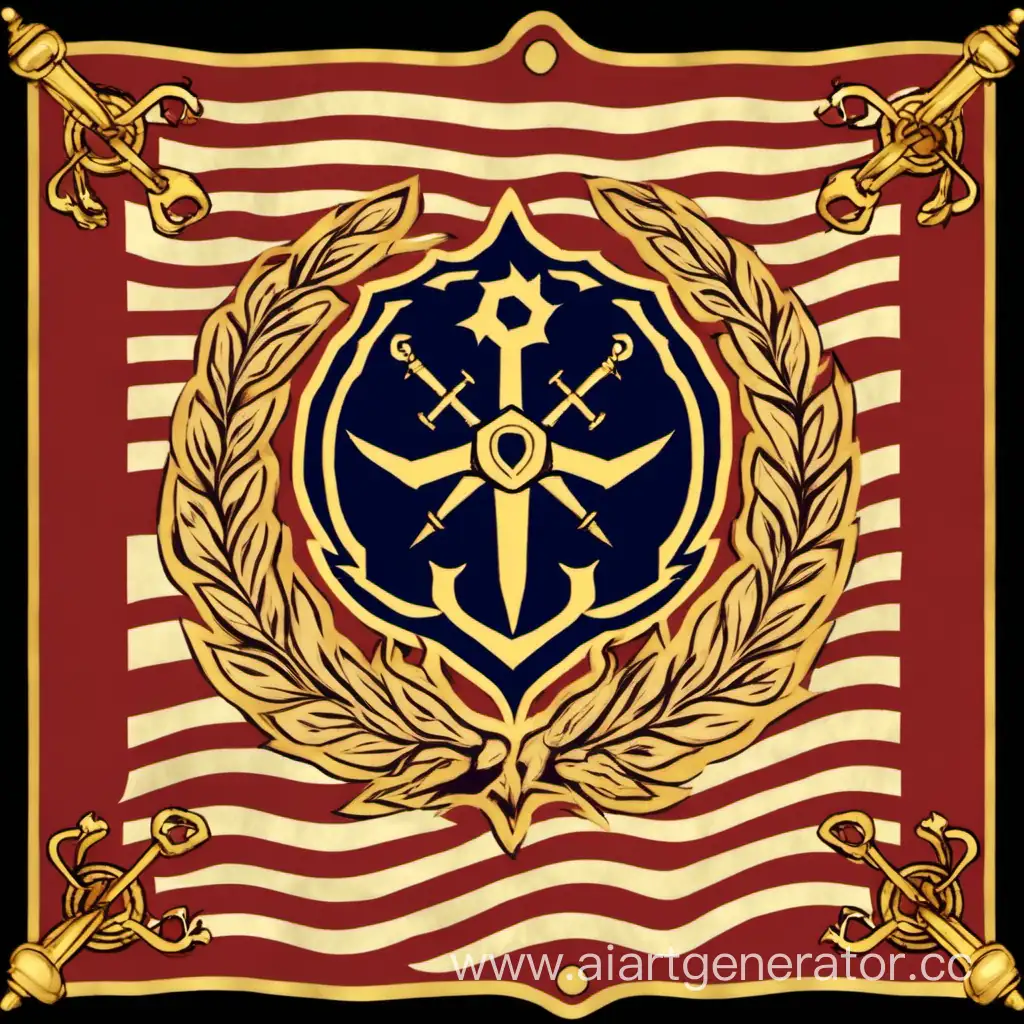Medieval-Guild-Members-Unfurling-Majestic-Guild-Flag
