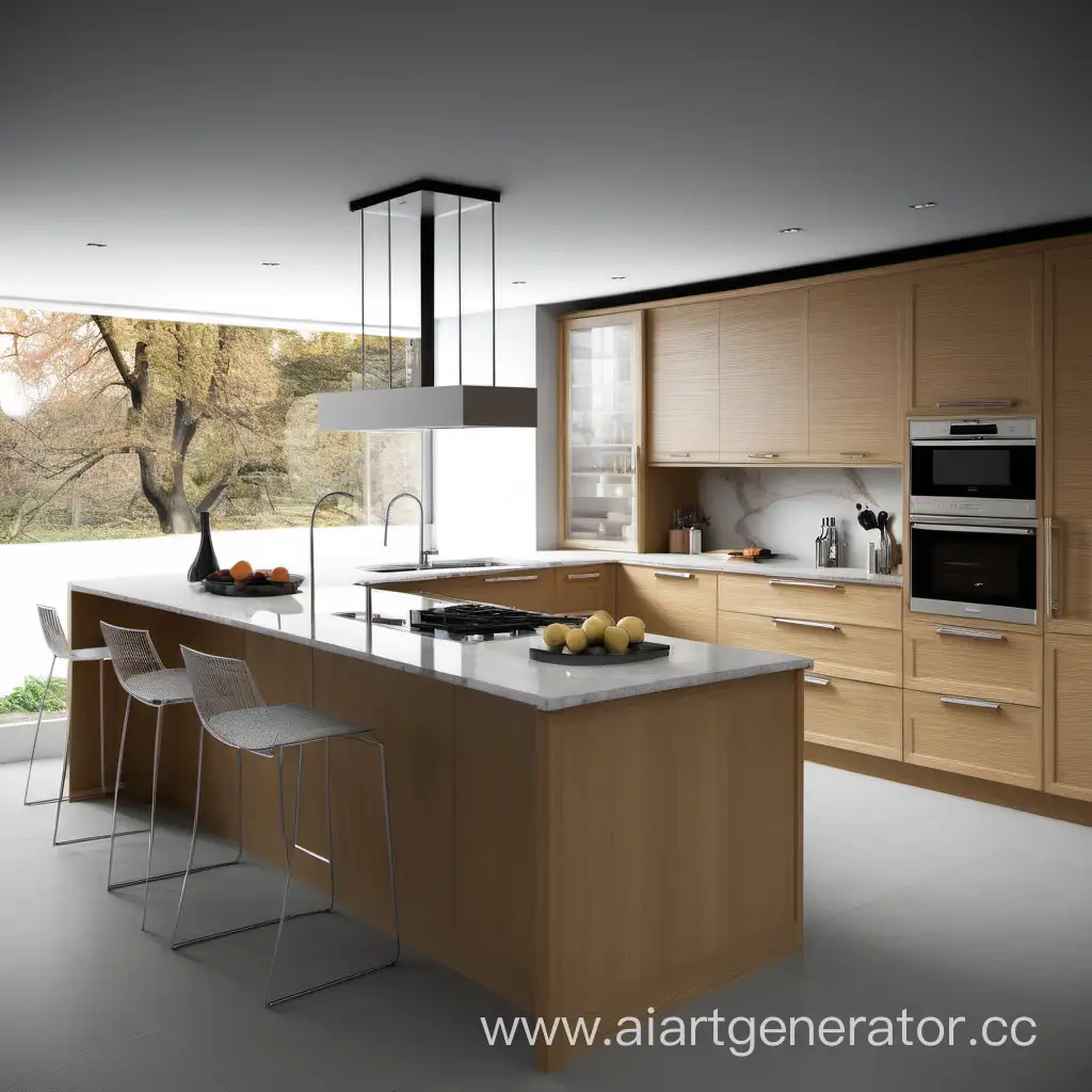 Modern-Oak-Kitchen-with-Quartz-Countertop
