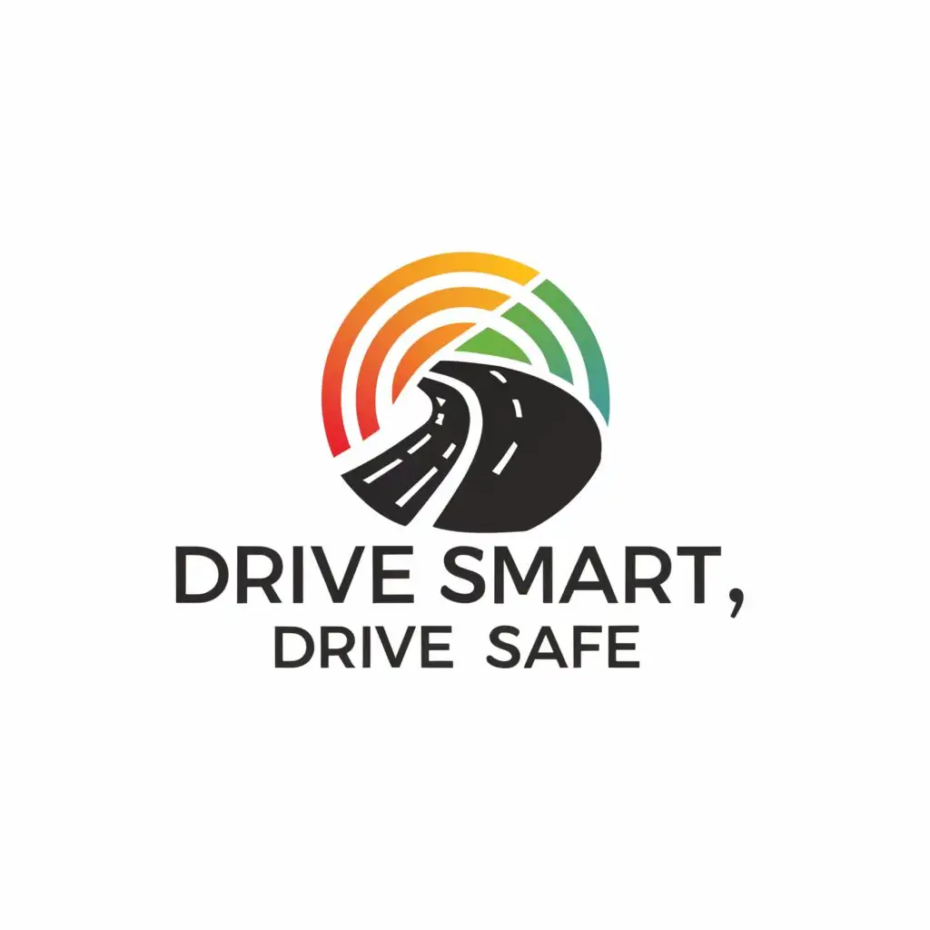 a logo design,with the text "drive smart drive safe", main symbol:road,Minimalistic,be used in Nonprofit industry,clear background
