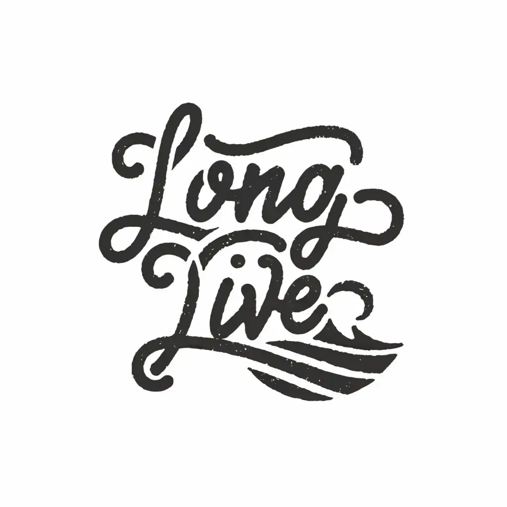a logo design,with the text "Long Live", main symbol:waves,Moderate,clear background