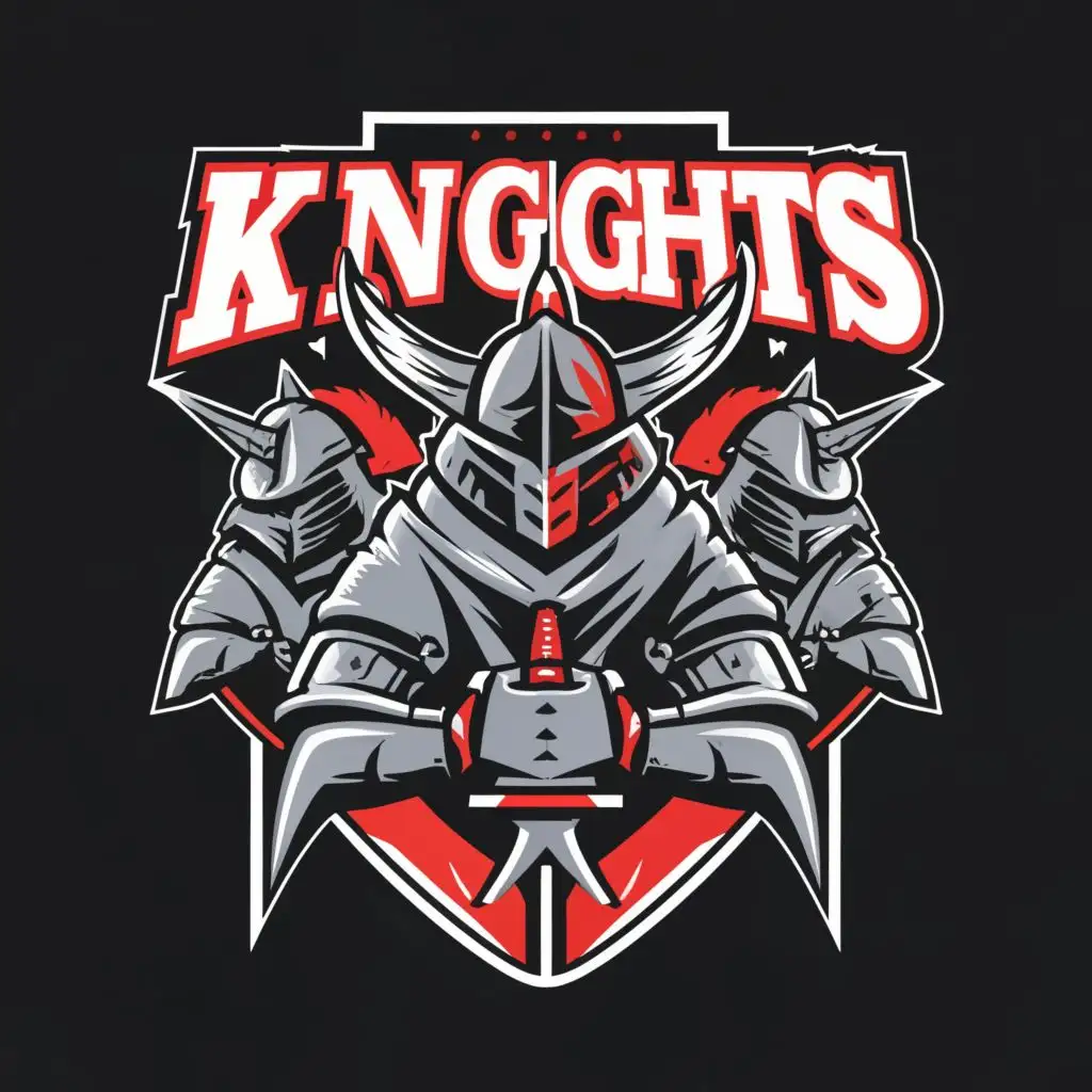 logo, gangs, with the text "knights", typography