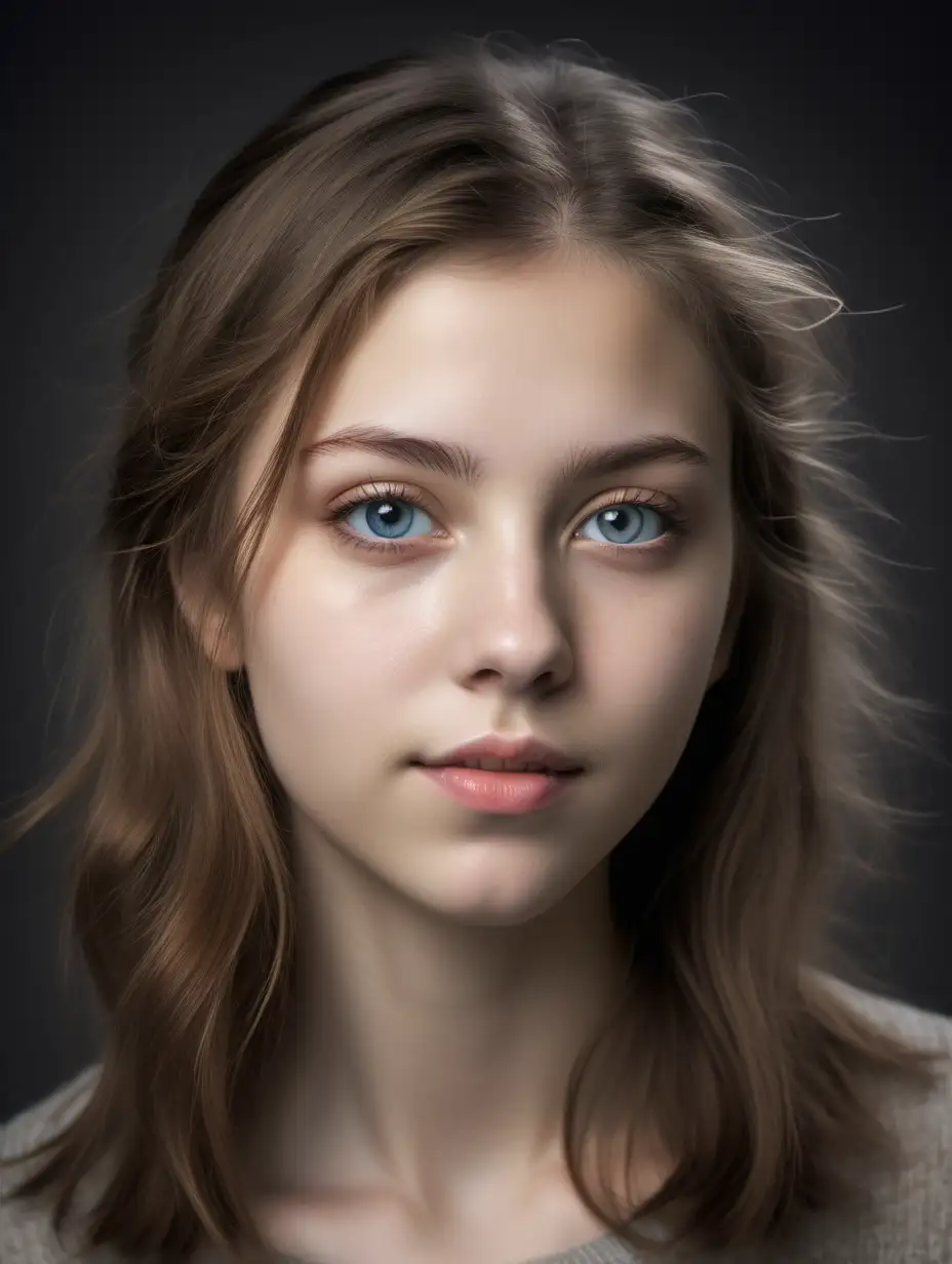 Natural Headshot Portrait of an Attractive Girl in Vivid Colors