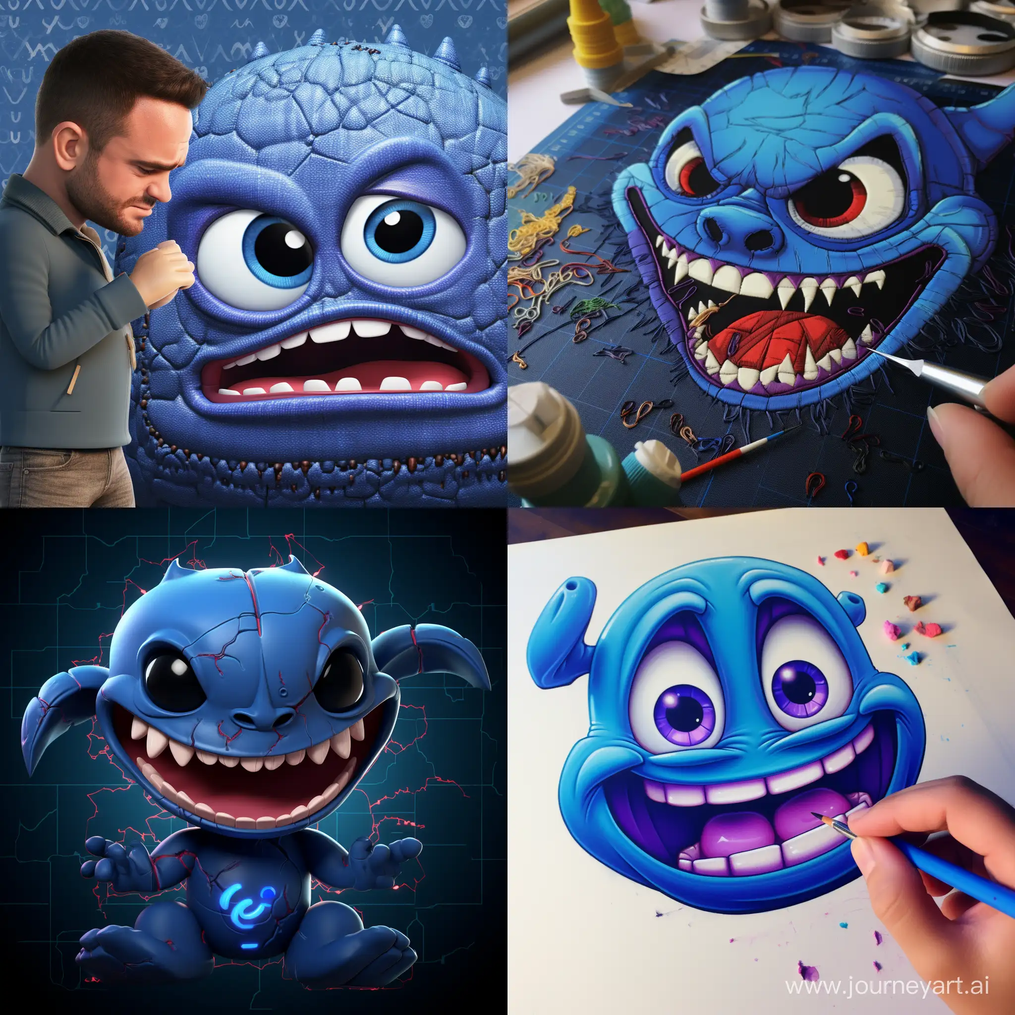 Stitch making the snapping emoji with his fingers