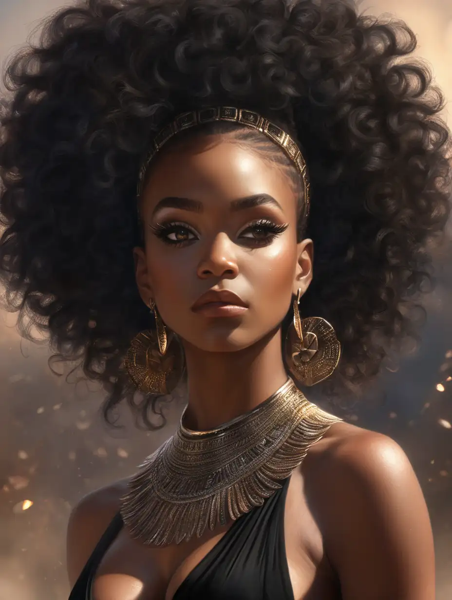 Imagine a gorgeous black fierce female 