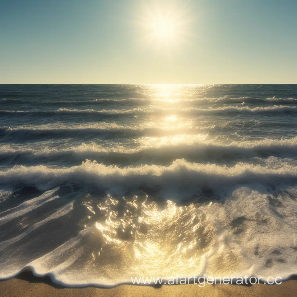 Vibrant-Coastal-Serenity-Sunny-Sea-View-with-Azure-Waters