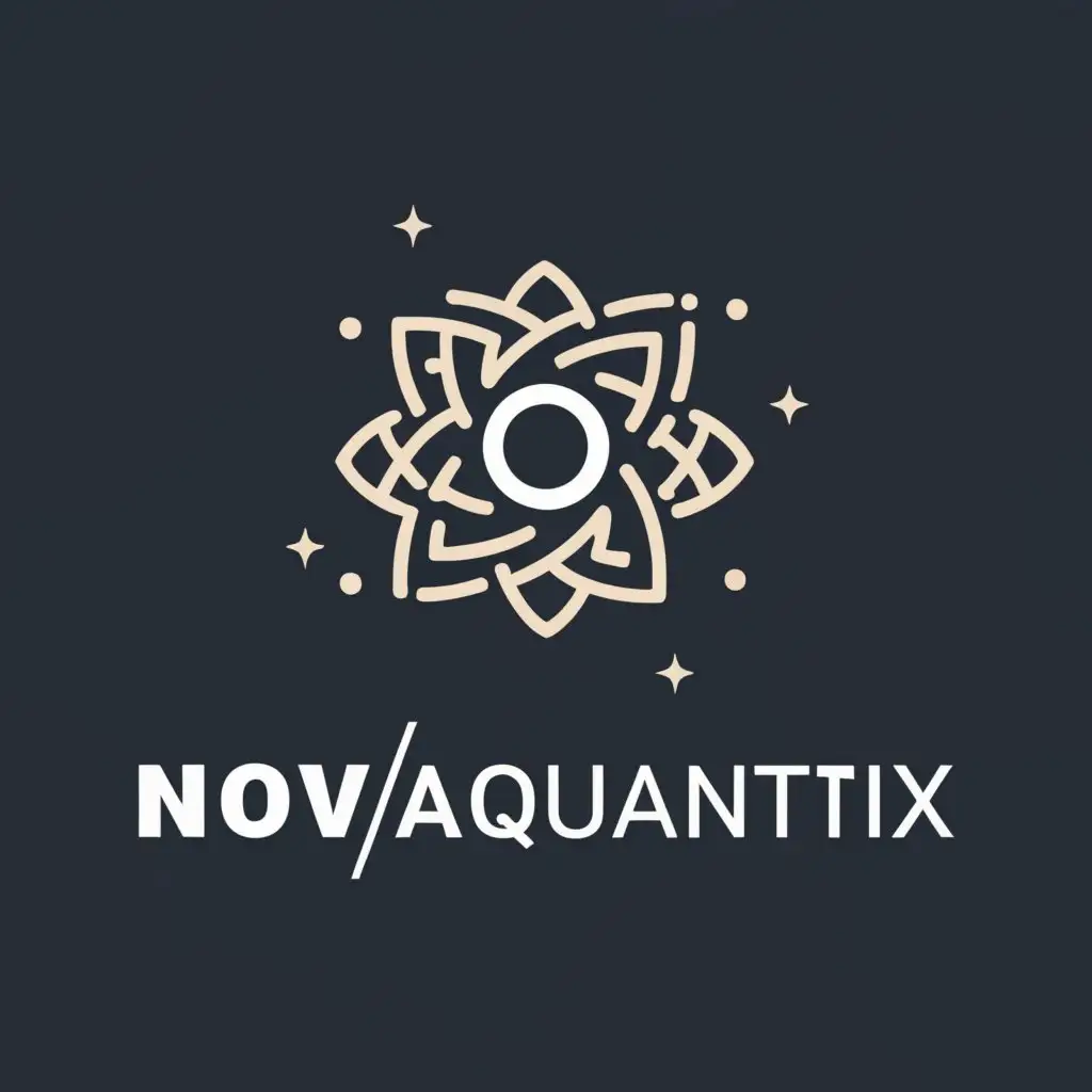 a logo design,with the text "NovaQuantix", main symbol:supernova,Minimalistic,be used in Technology industry,clear background