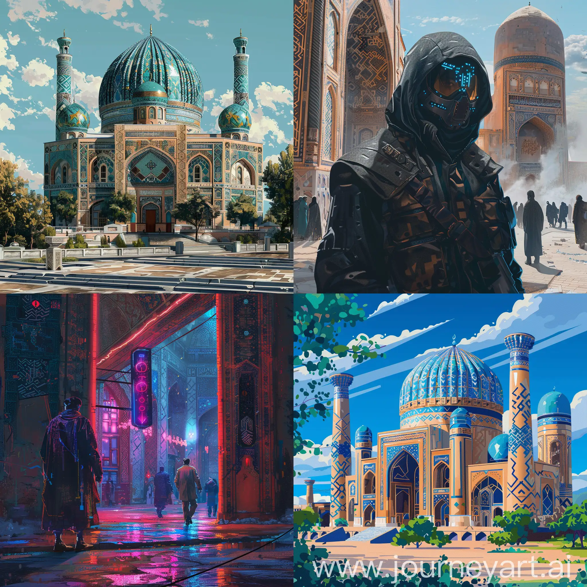 Uzbekistan in the form of cyberpunk