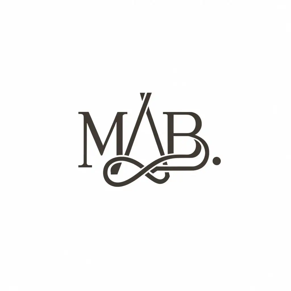 logo, boutique, with the text "MAB", typography