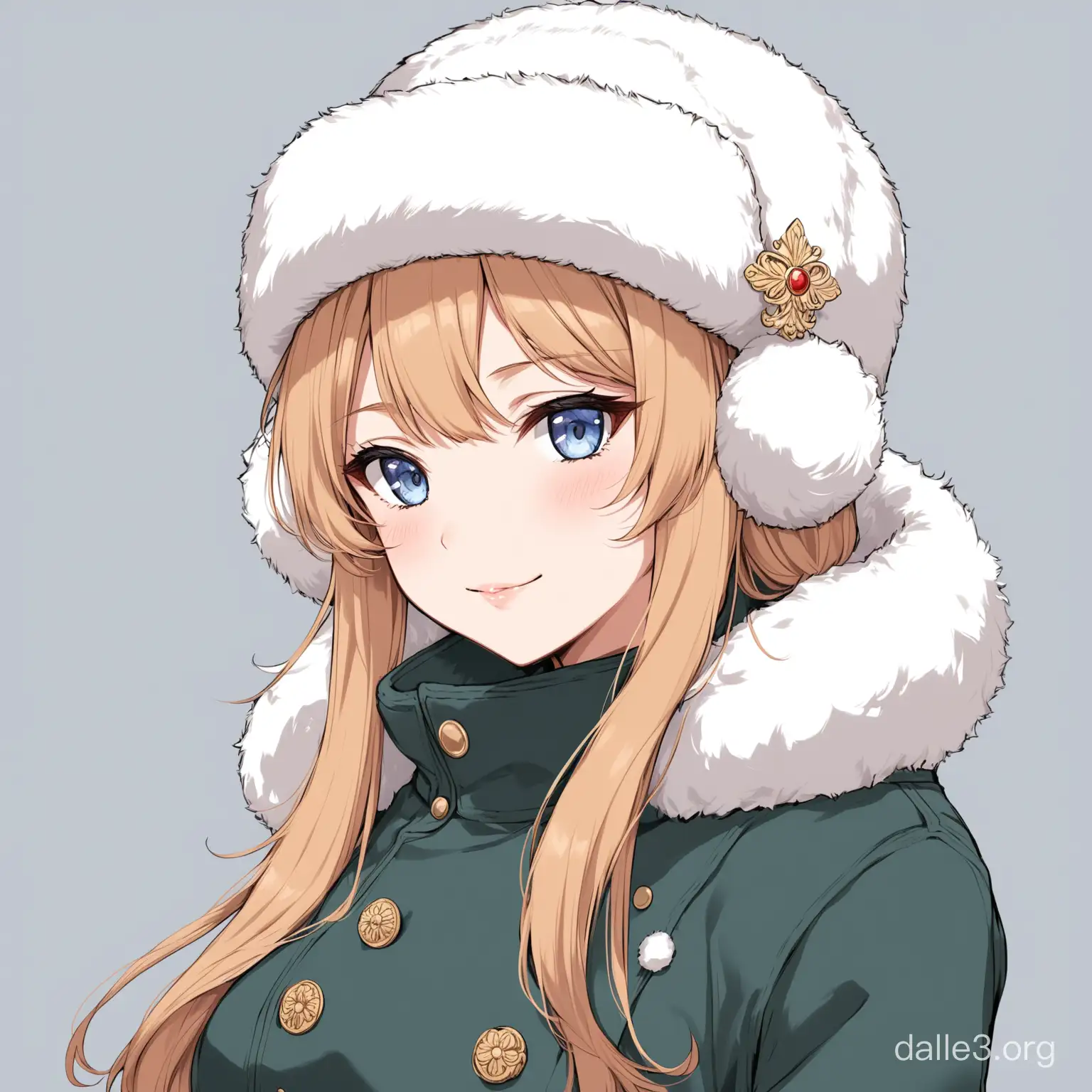 russian anime girl ushanka hat