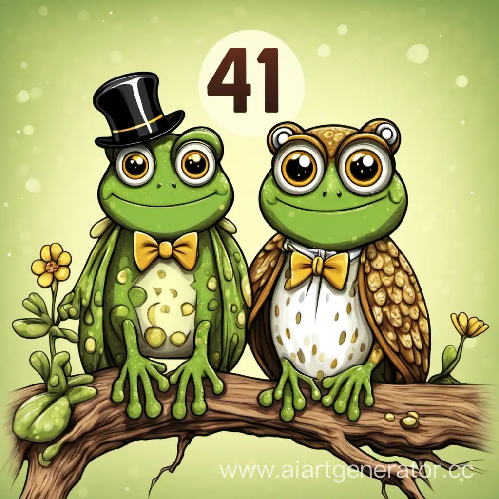 41st-Wedding-Anniversary-Celebration-with-Frog-and-Owl-Companions