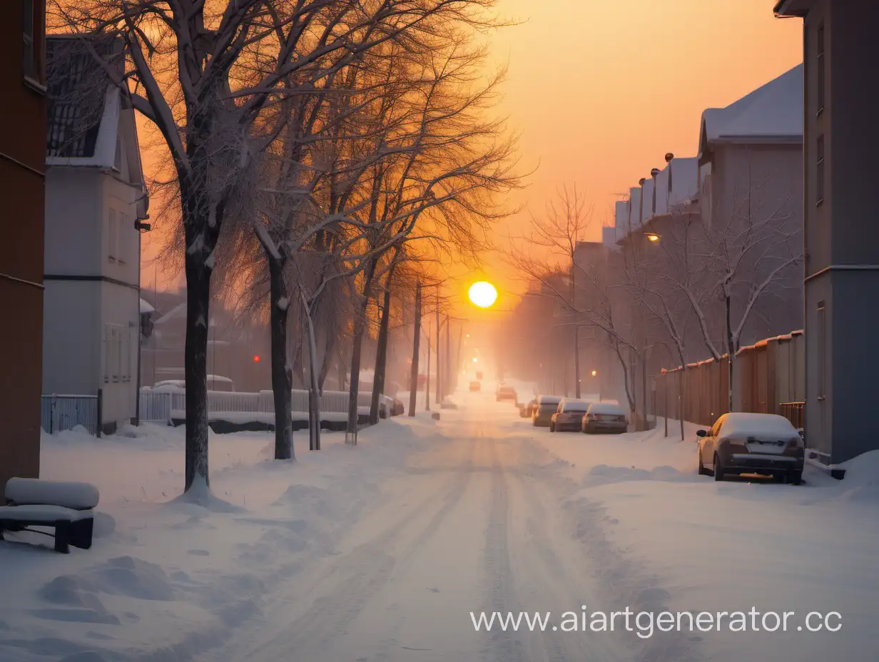 Lonely-Winter-Evening-Sunset-with-Warm-Illumination