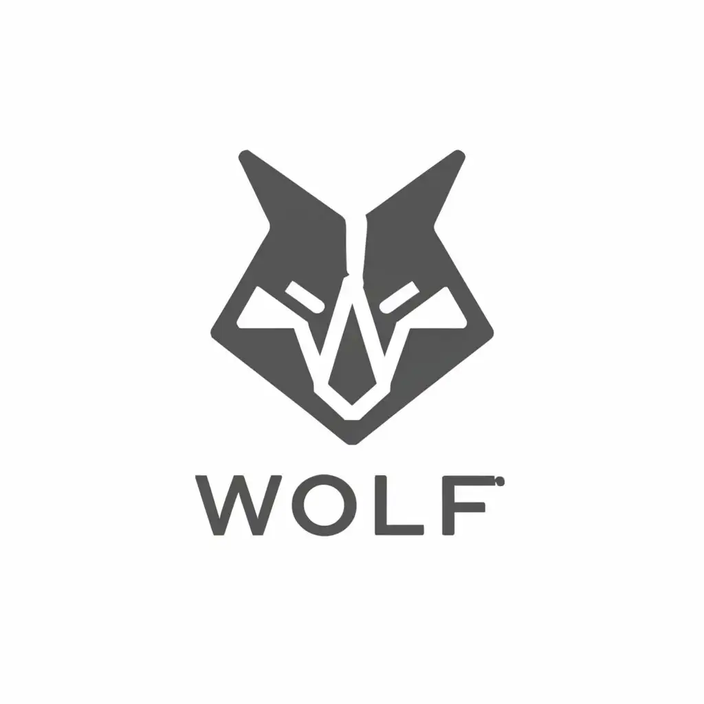 a logo design,with the text "wolf", main symbol:wolf side face,Moderate,clear background