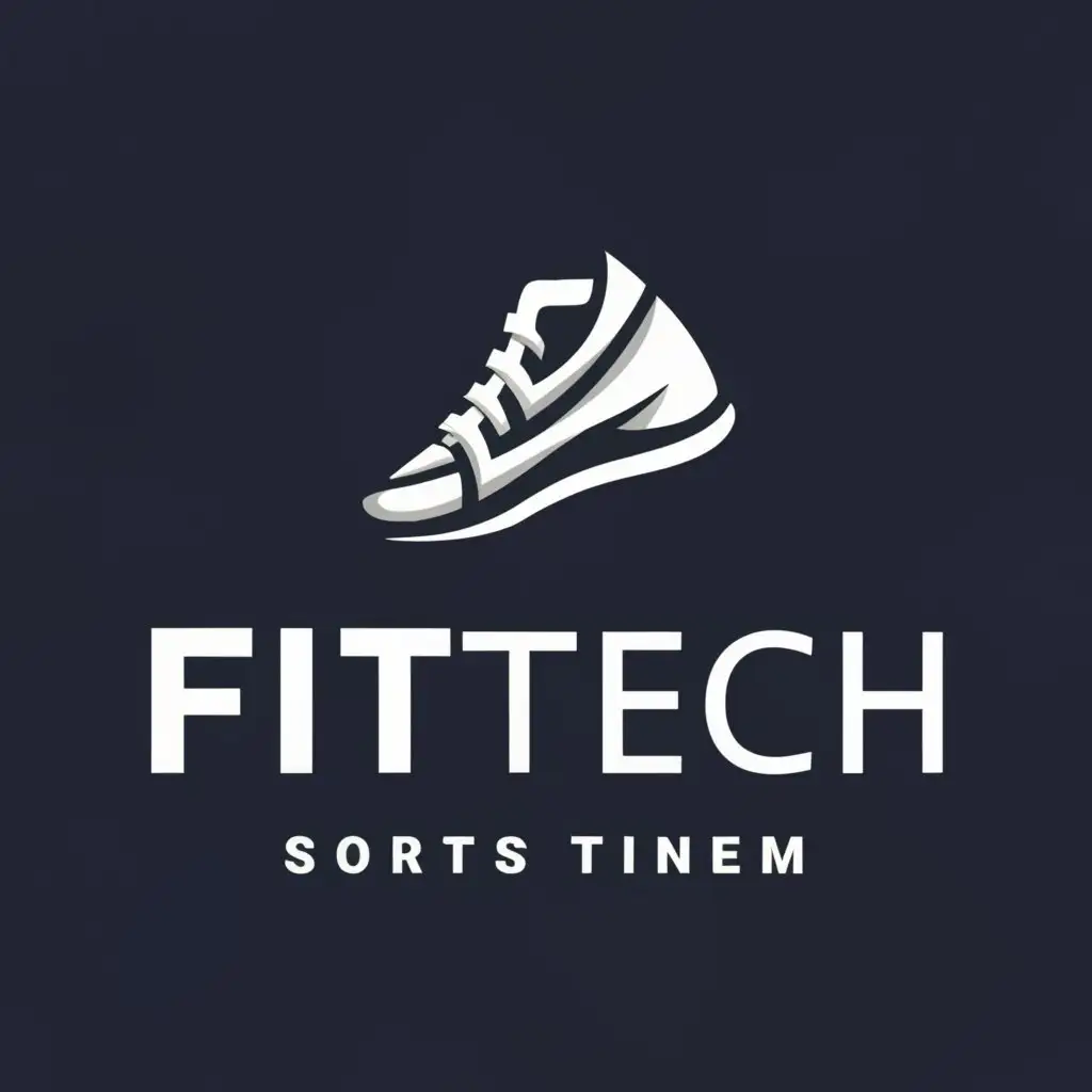 a logo design,with the text "FIT TECH", main symbol:shoes,Moderate,be used in Sports Fitness industry,clear background