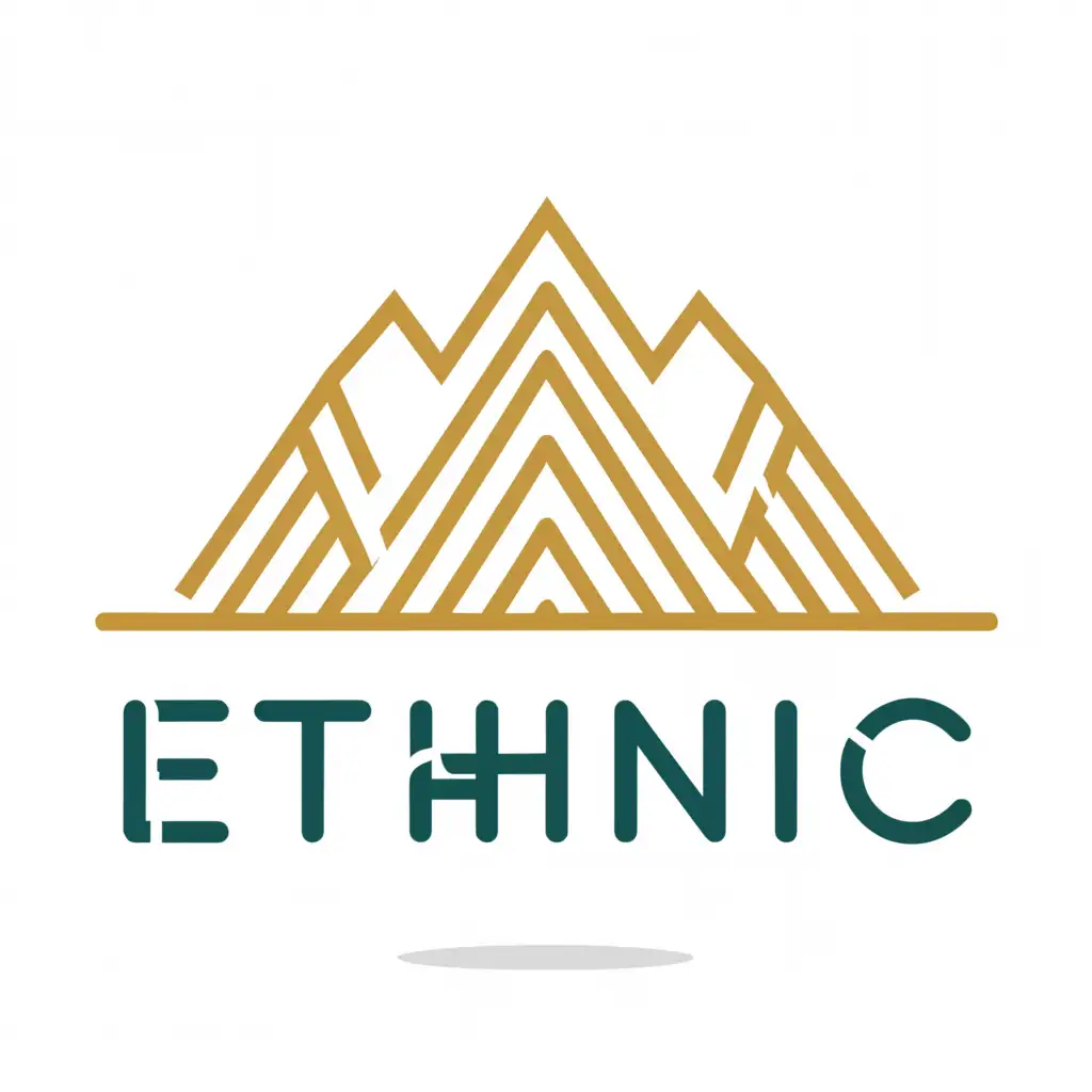 a logo design,with the text "ethnic", main symbol:came down from the mountains,complex,be used in Travel industry,clear background