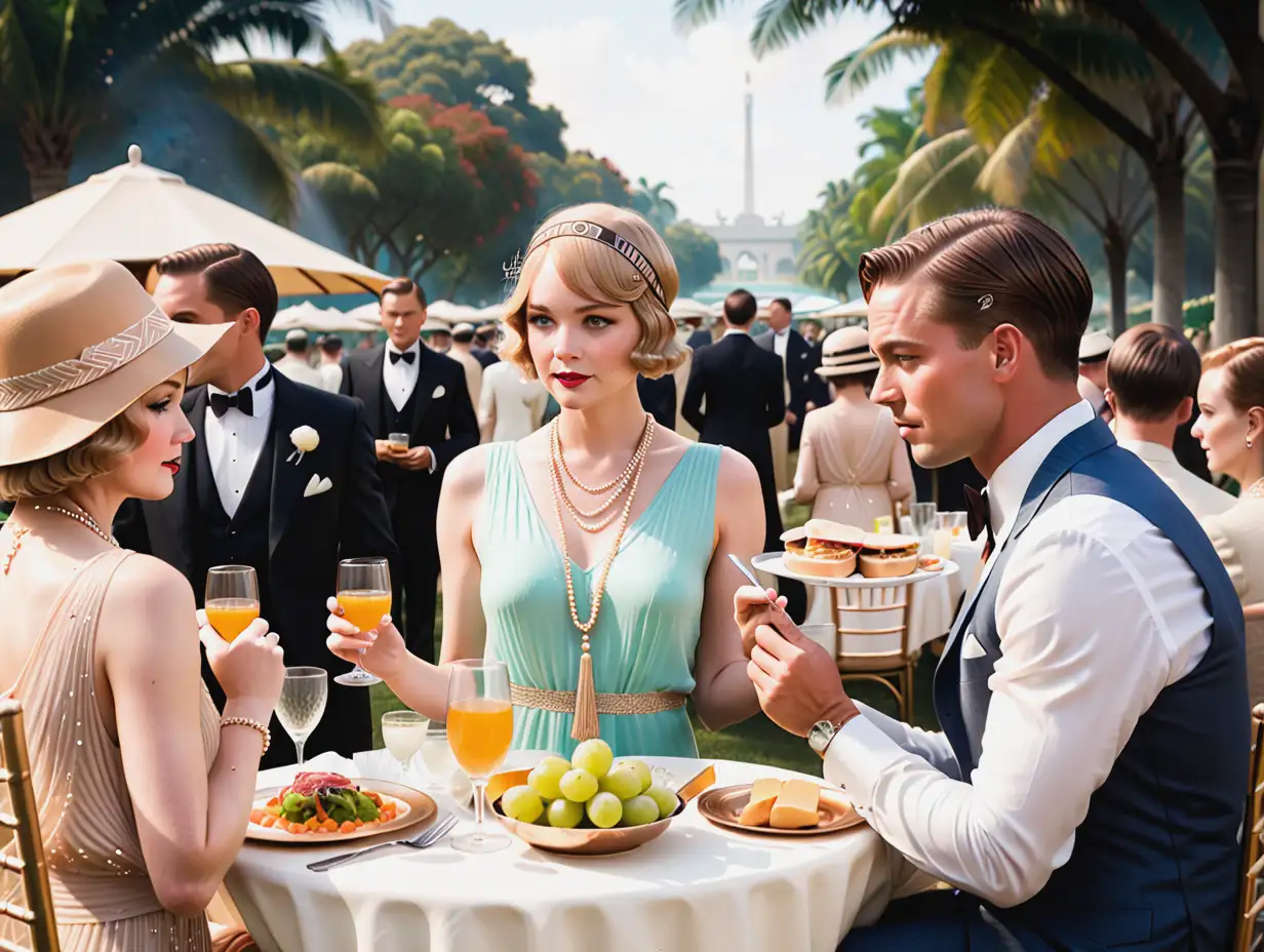 Elegant Outdoor Luncheon Inspired by The Great Gatsby Era