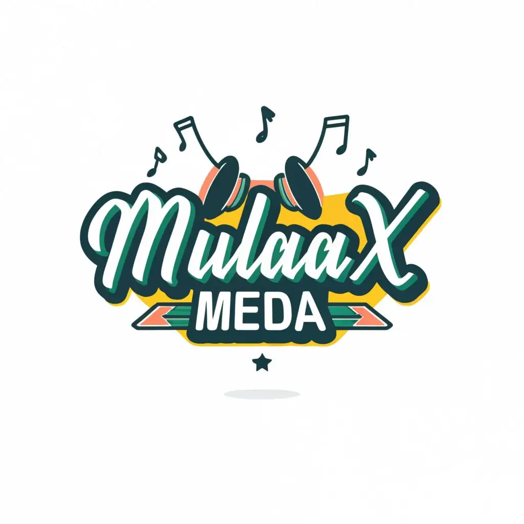 logo, Music, with the text "MULAAX MEDIA", typography