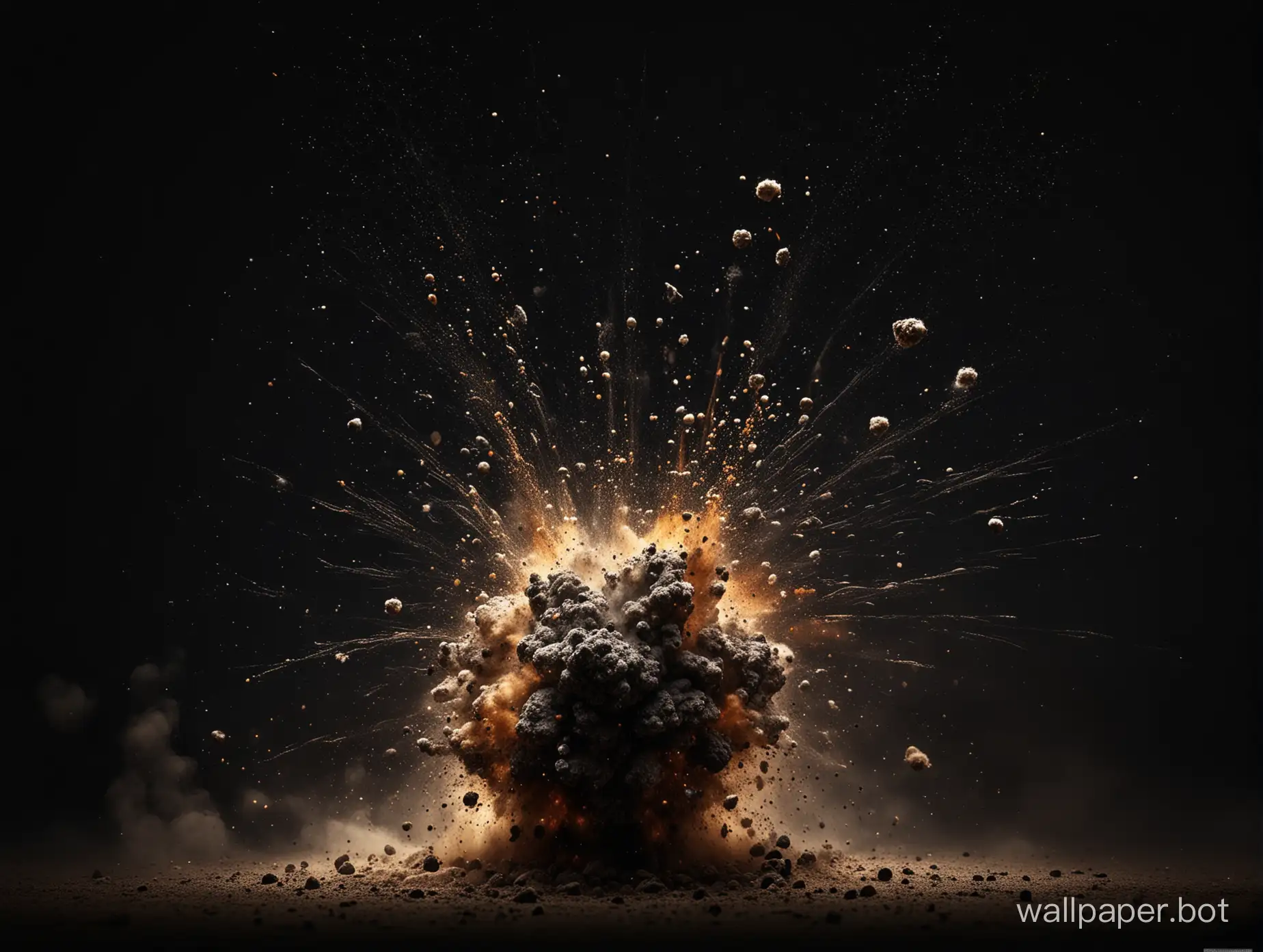 small dust particle Explosion dark wallpaper
