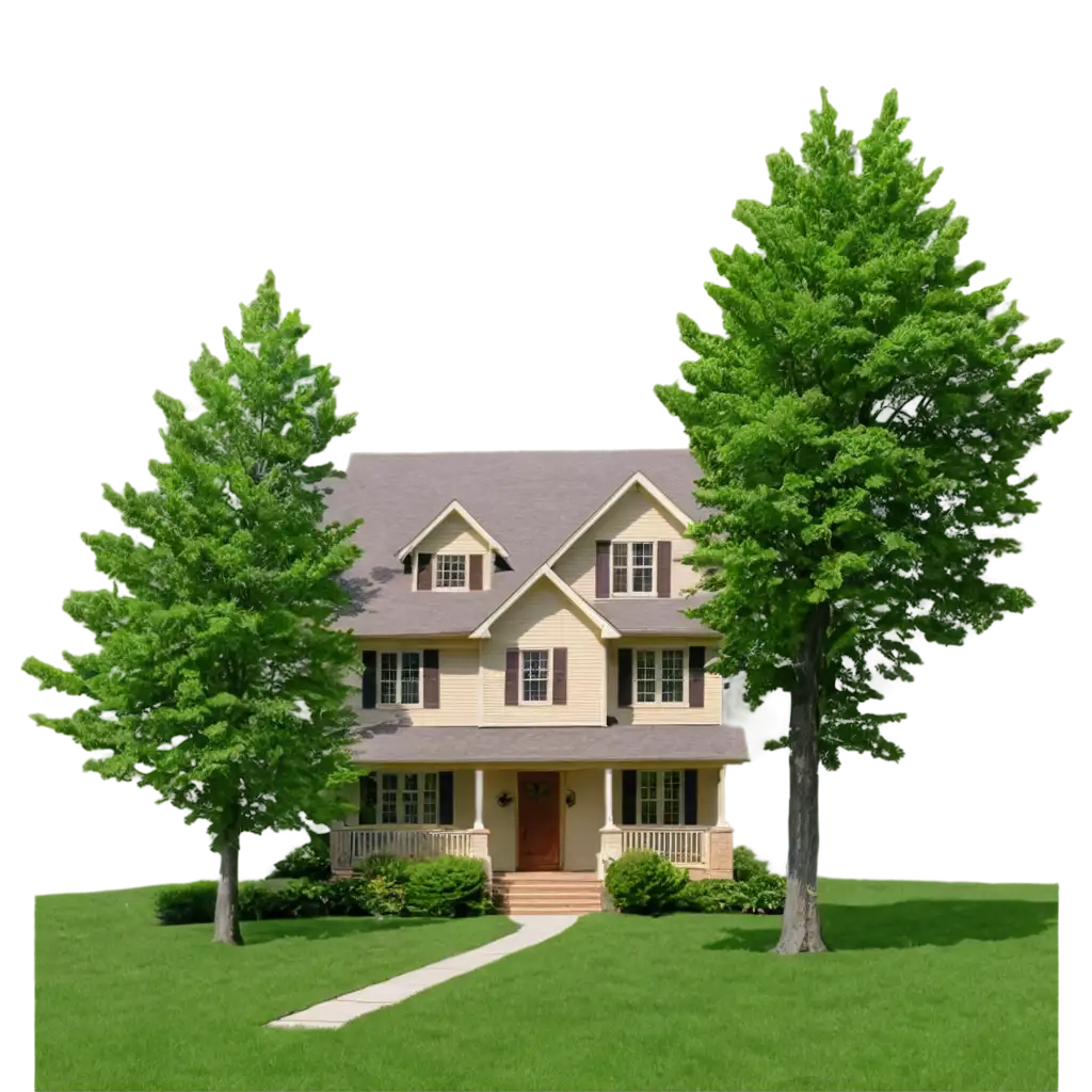 Stunning-PNG-Image-of-a-House-with-Tree-Enhance-Your-Visual-Content-with-HighQuality-Graphics