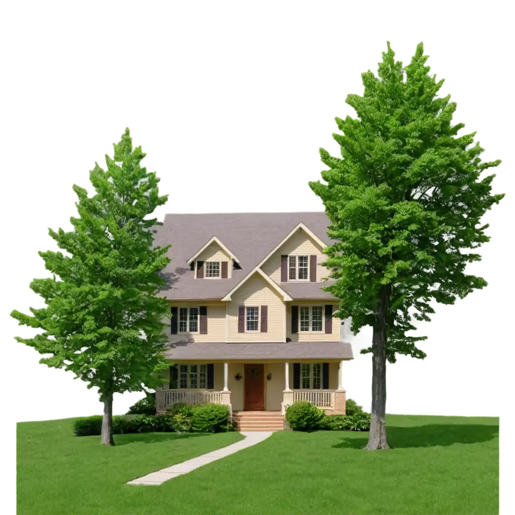 house with tree