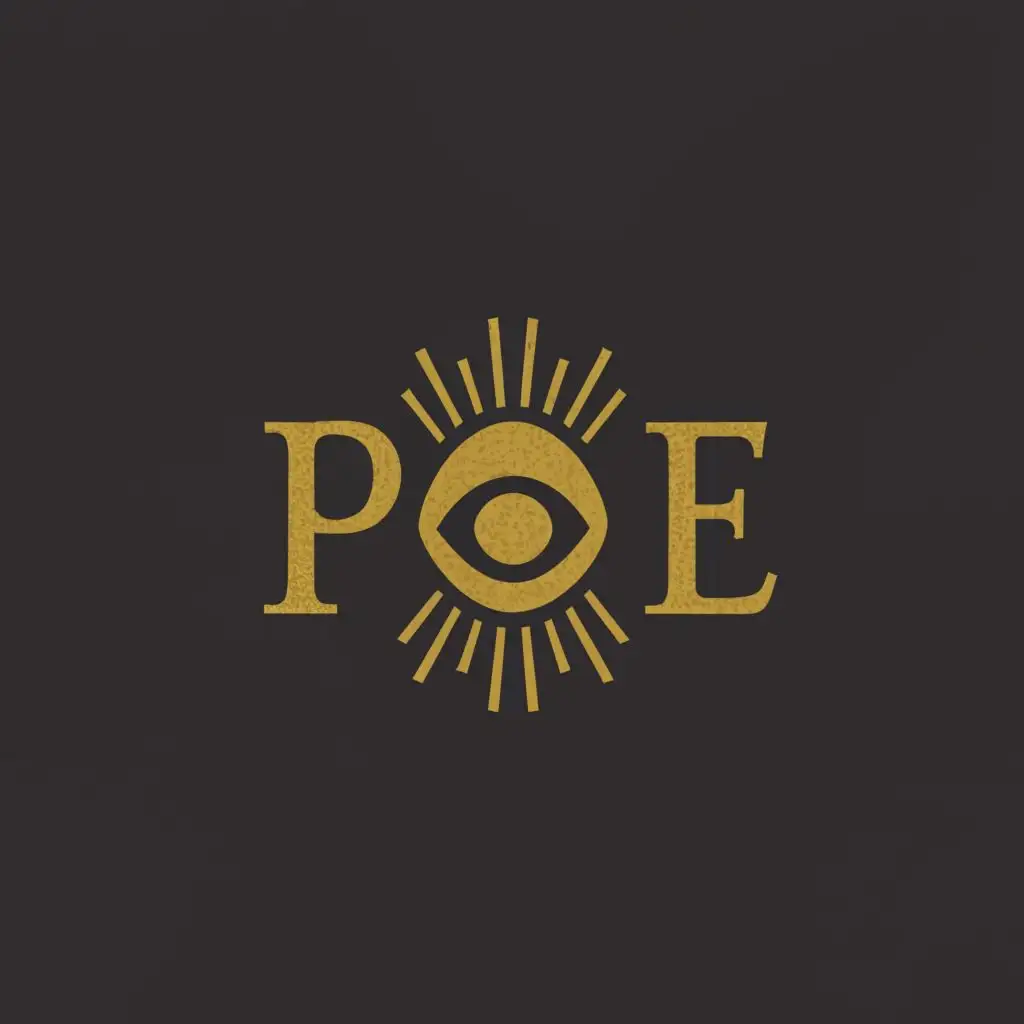 a logo design,with the text "poe", main symbol:gold,Moderate,be used in Entertainment industry,clear background