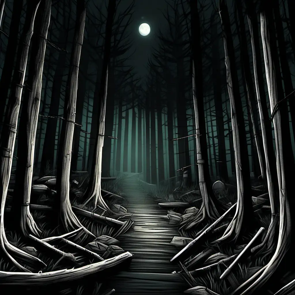 Creepy Woods Exploration FirstPerson Horror Game Adventure
