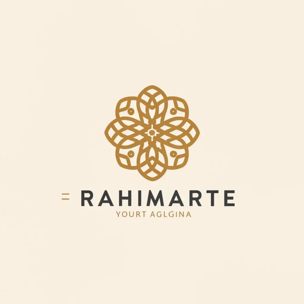 a logo design,with the text "rahmarte", main symbol:FEMENINE ART ISLAMIC,Moderate,be used in Religious industry,clear background