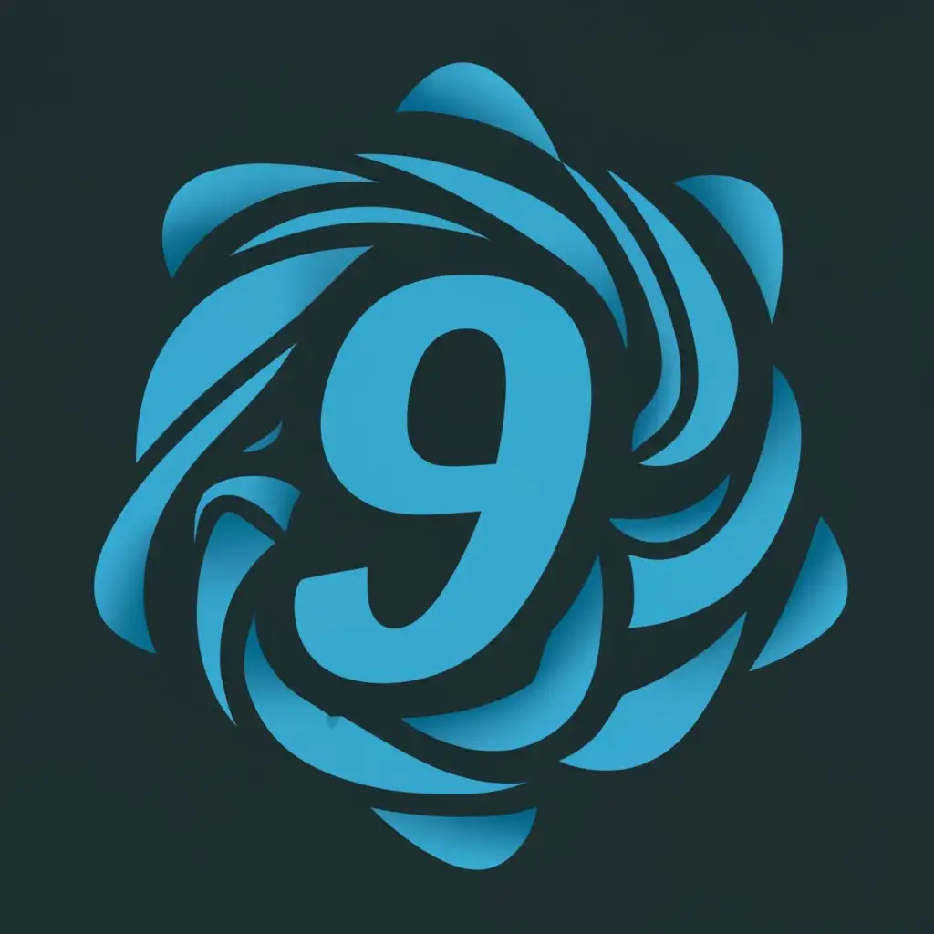 logo, 9RAAUM in blue colour, with the text "9RAAUM", typography, be used in Religious industry