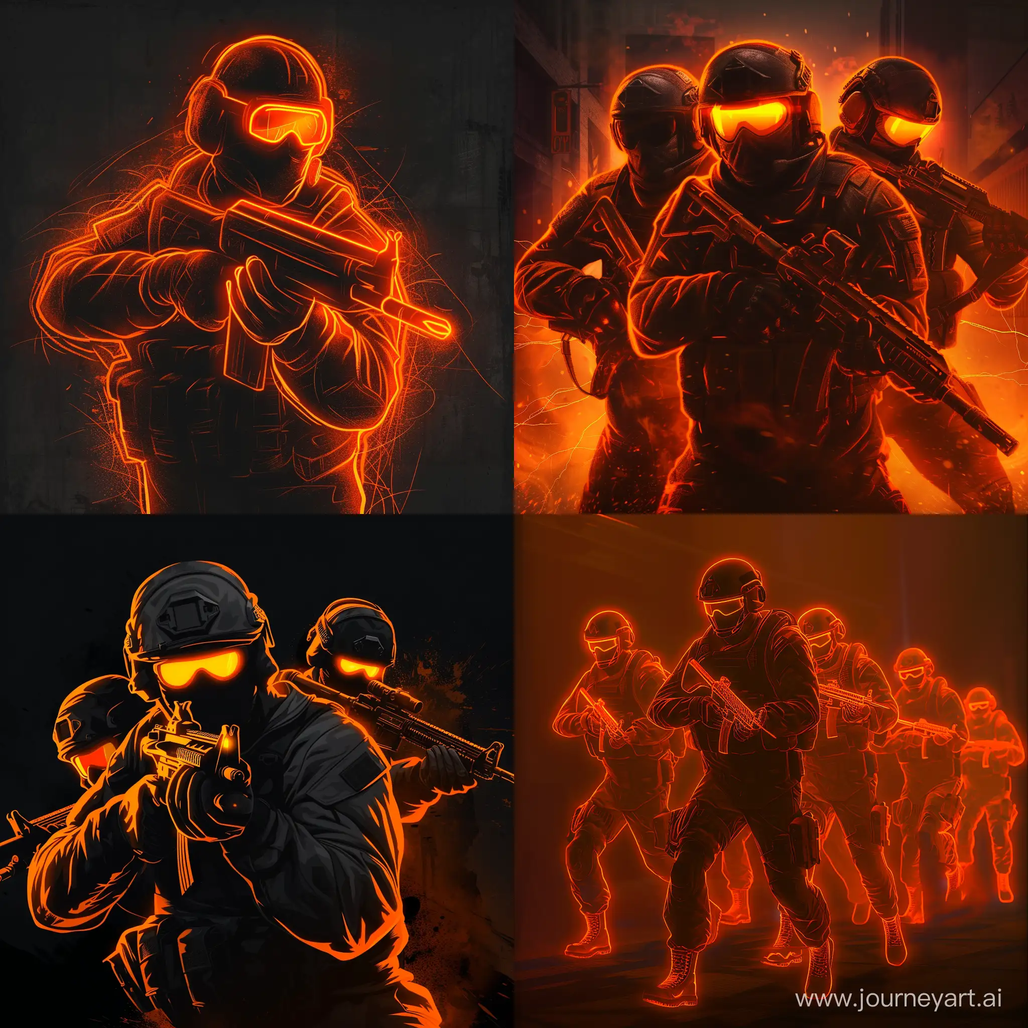 thumbnail of Counter strike 2 with orange neon characters