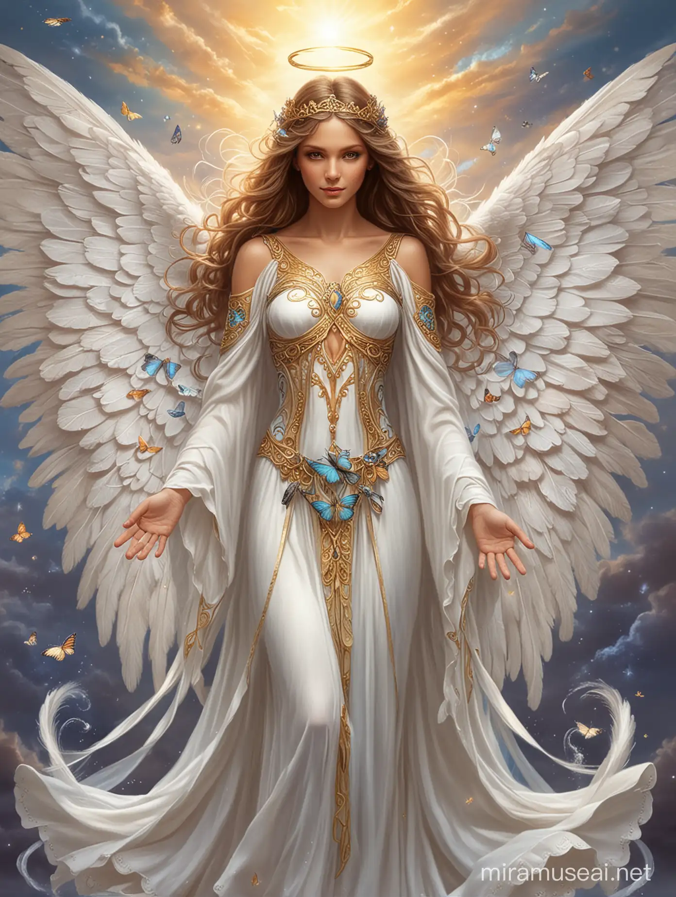 Guardian Angel Protecting Unity Butterfly Ethereal Spiritual Art