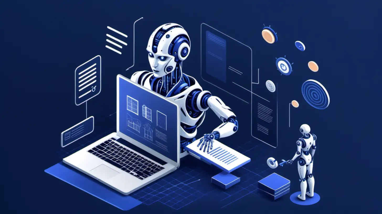 What Is AI? Simple Explanation Of Key Concepts for Optimizing Your small businesses

images should have no words, no text, only scenario based images

the theme color of the website background should be in navy blue color