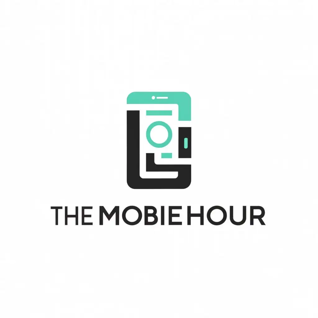 a logo design,with the text "The Mobile Hour", main symbol:Smartphone,Minimalistic,be used in Technology industry,clear background