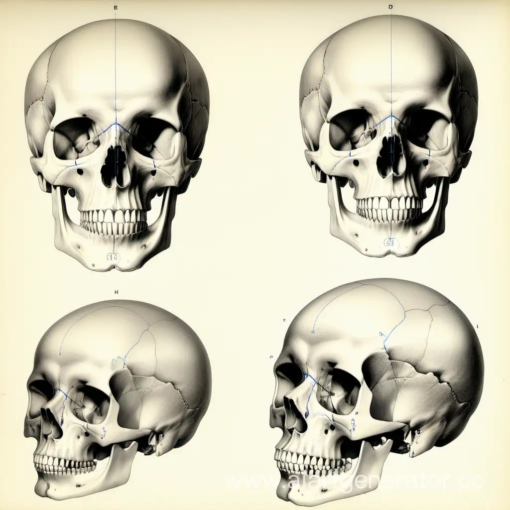 Схематичное сравнение черепа новорожденного рожденного путем кесарево сечения и естественным путем
