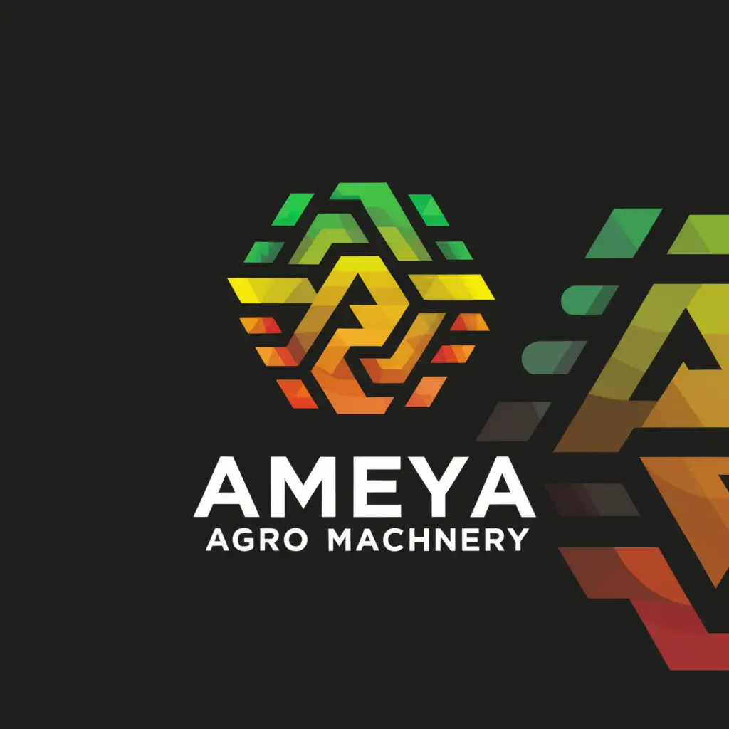 a logo design,with the text "Ameya Agro Macchinery", main symbol:Make It Happen,Moderate,be used in Technology industry,clear background
