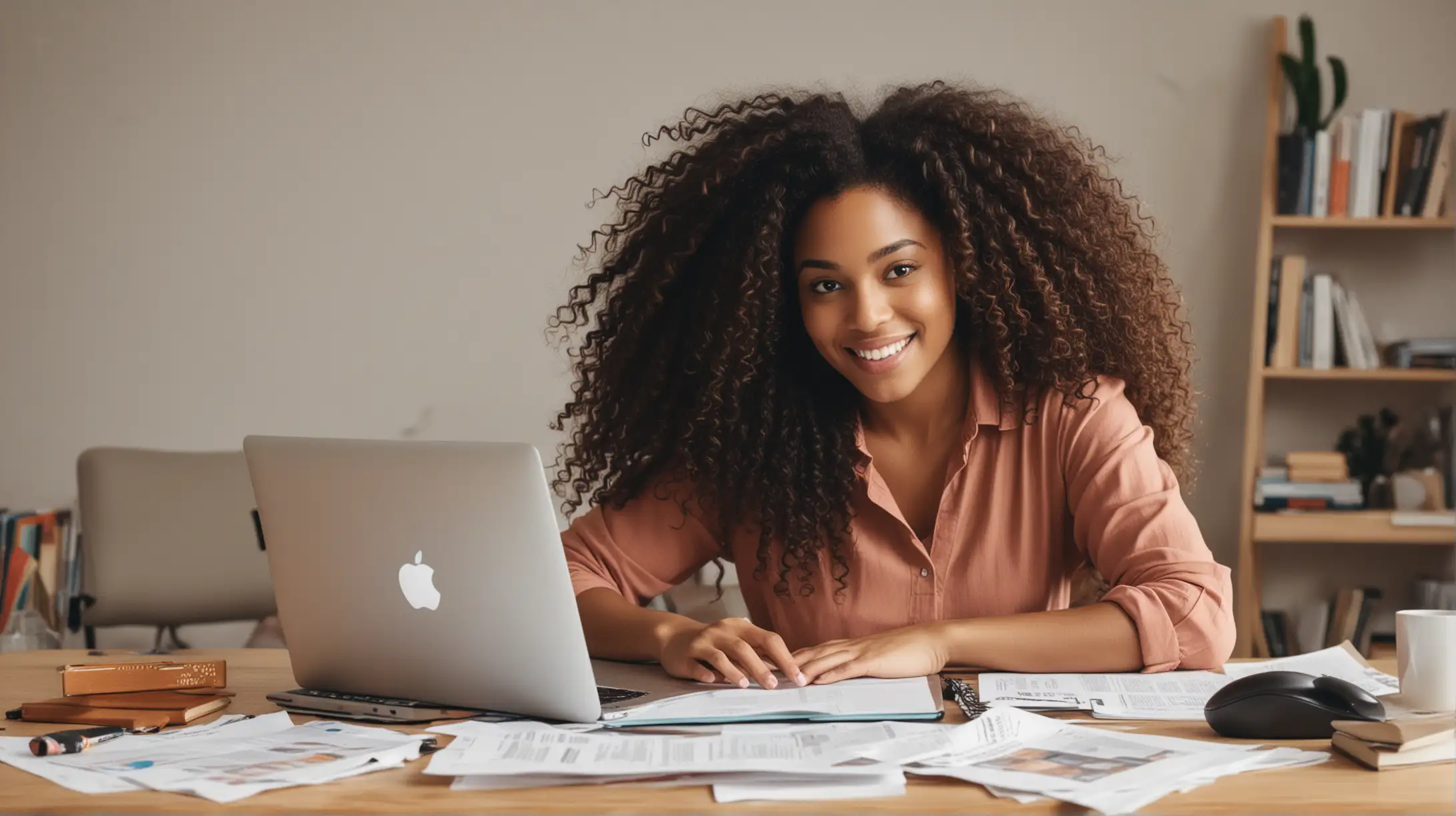 African American Woman Achieving WorkLife Balance Productivity and Relaxation Harmony
