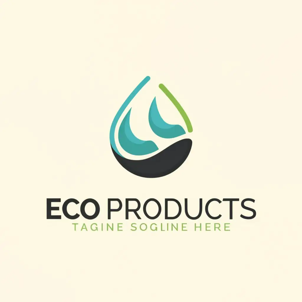 a logo design,with the text "Eco products", main symbol:Milk Drops: Create a logo consisting of milk drops, flowing or forming the shape of a drop, to emphasize the freshness and naturalness of the product.,Moderate,clear background
