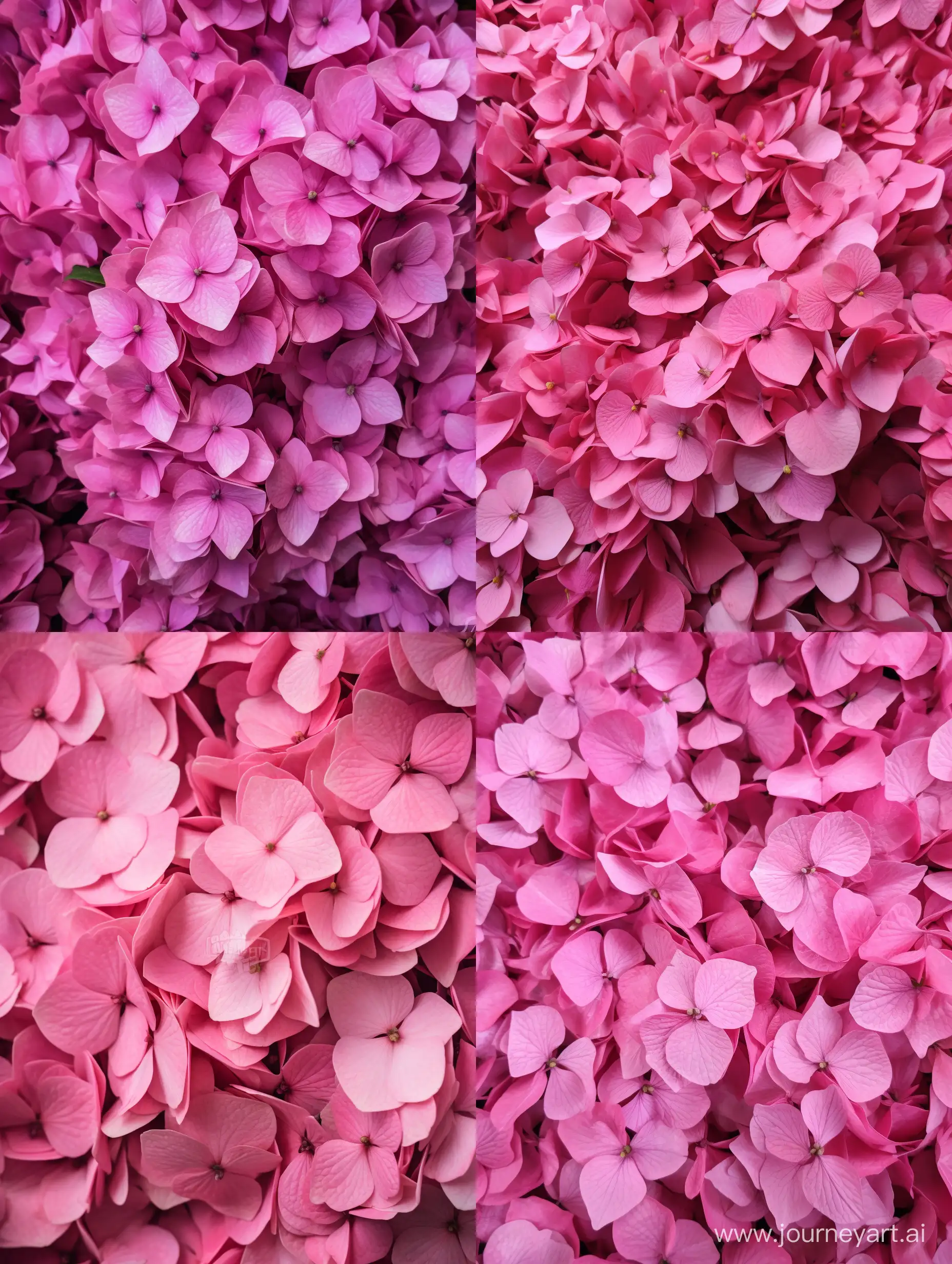 Exquisite-Pink-Hydrangea-Wallpaper-HighQuality-Realism-with-Detailed-Petals