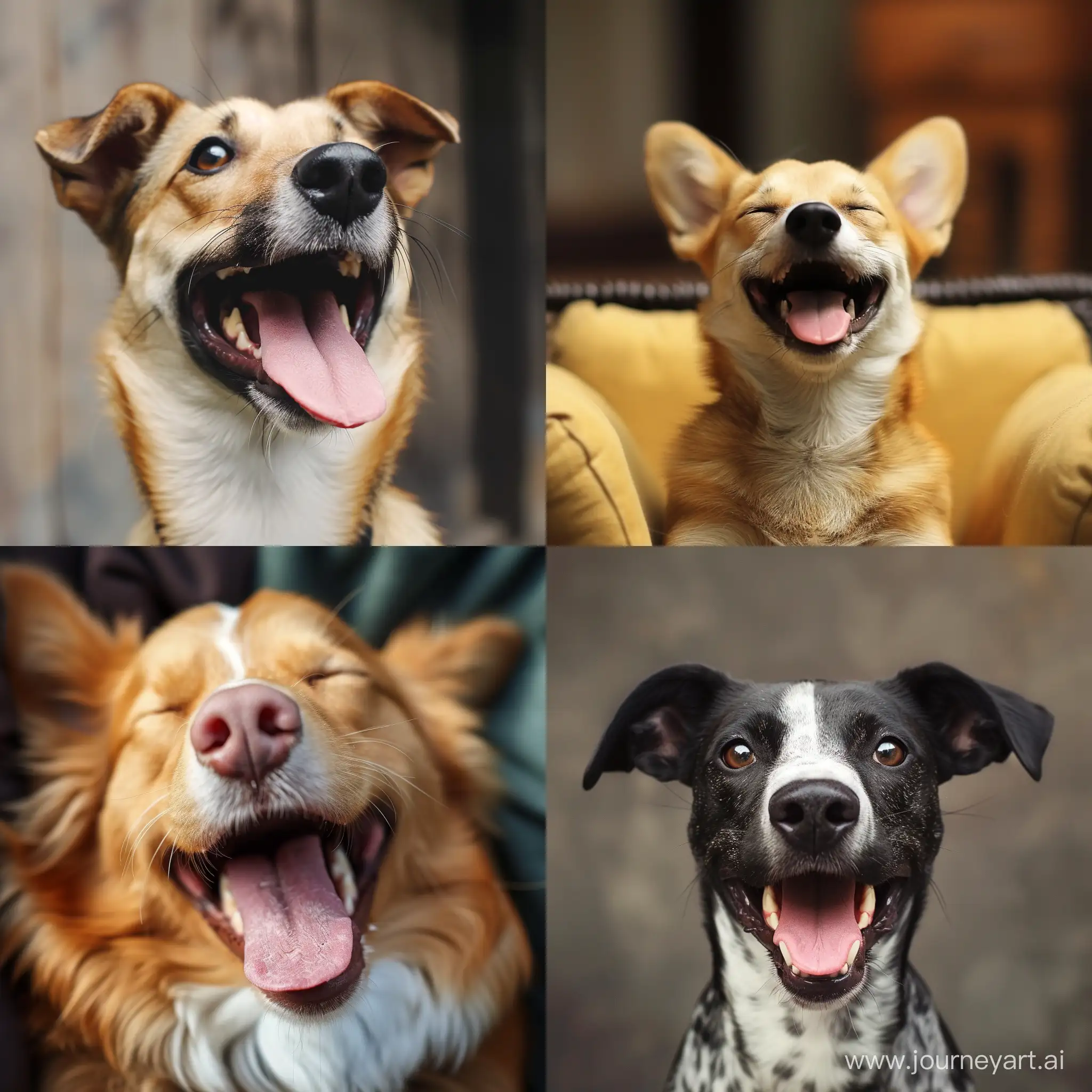 Joyful-Canine-Bliss-Cheerful-Dog-in-Vibrant-Harmony