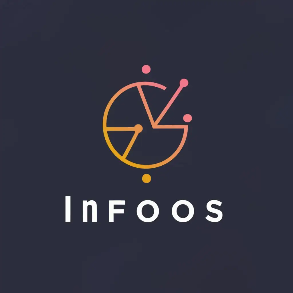 a logo design,with the text "Infoos", main symbol:Curve graph,complex,be used in Finance industry,clear background