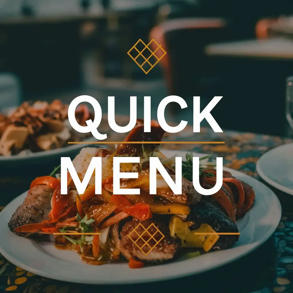 logo, food, with the text "Quick Menu", typography, be used in Restaurant industry