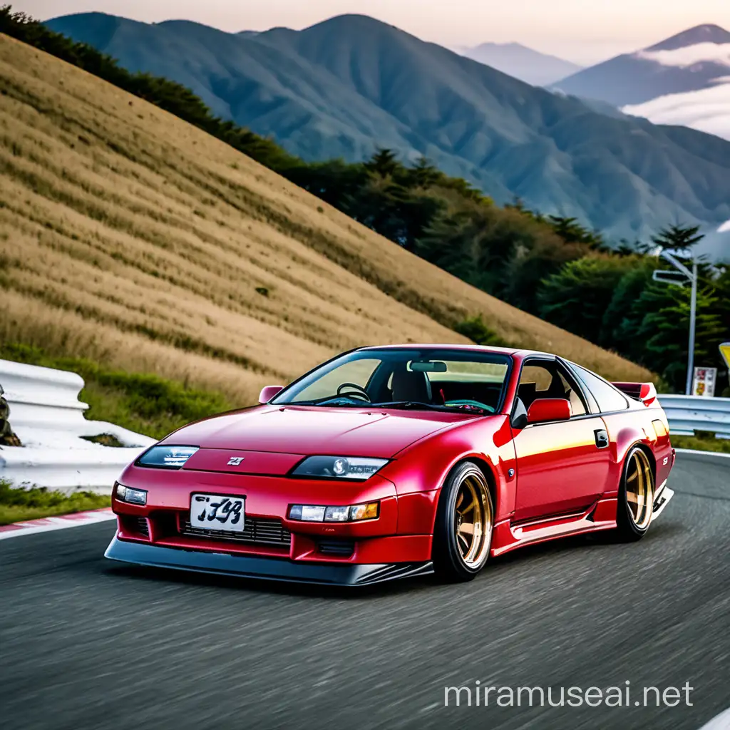 300zx z32 drifting on a mountain tougue in japan