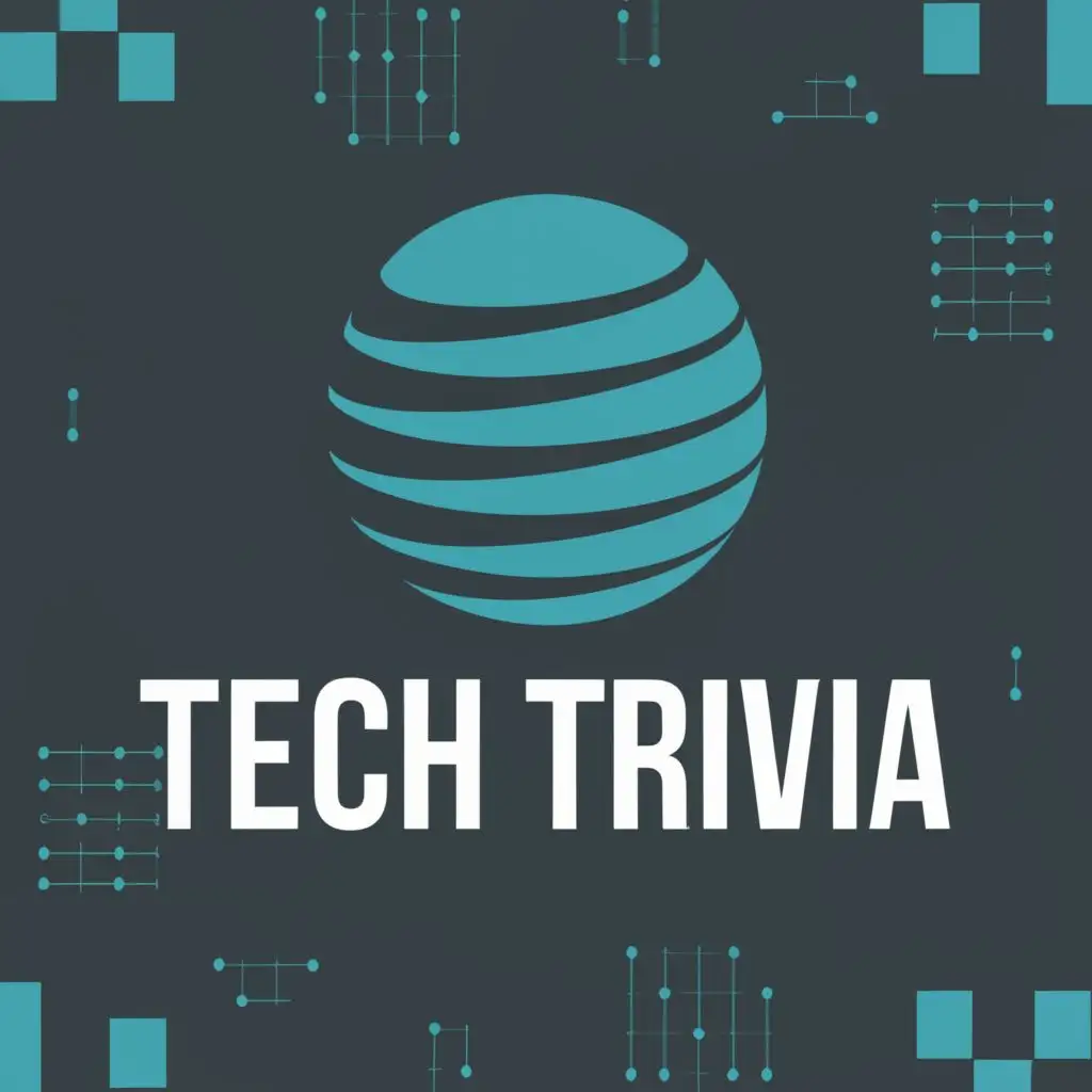 logo, AT&T, with the text "Tech Trivia", typography, be used in Technology industry