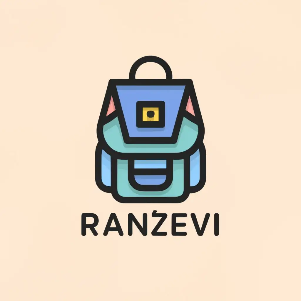a logo design,with the text "rančevi", main symbol:backpack,Moderate,be used in Education industry,clear background