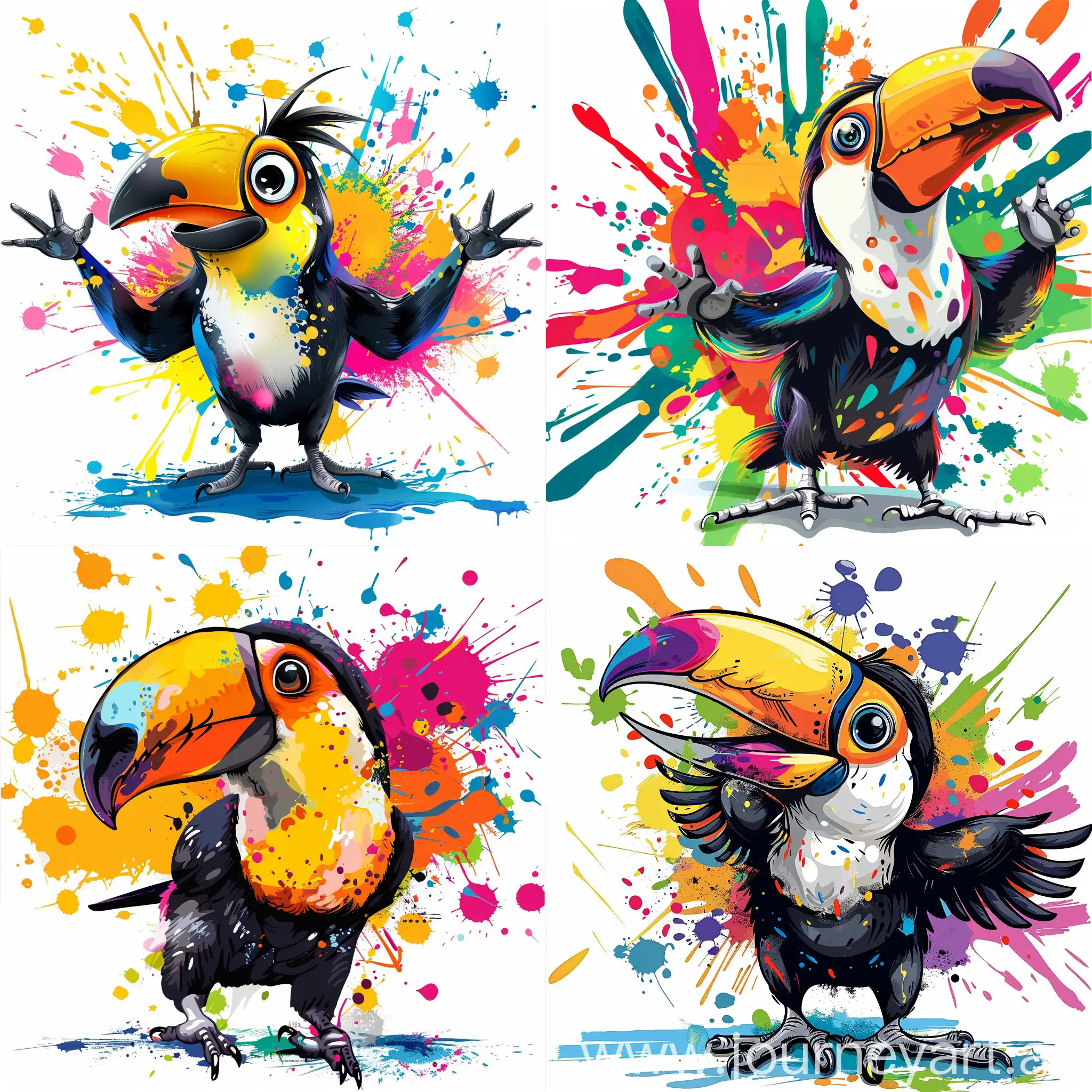 Vibrant-Graffiti-Art-Playful-Baby-Toucan-in-Colorful-Splash