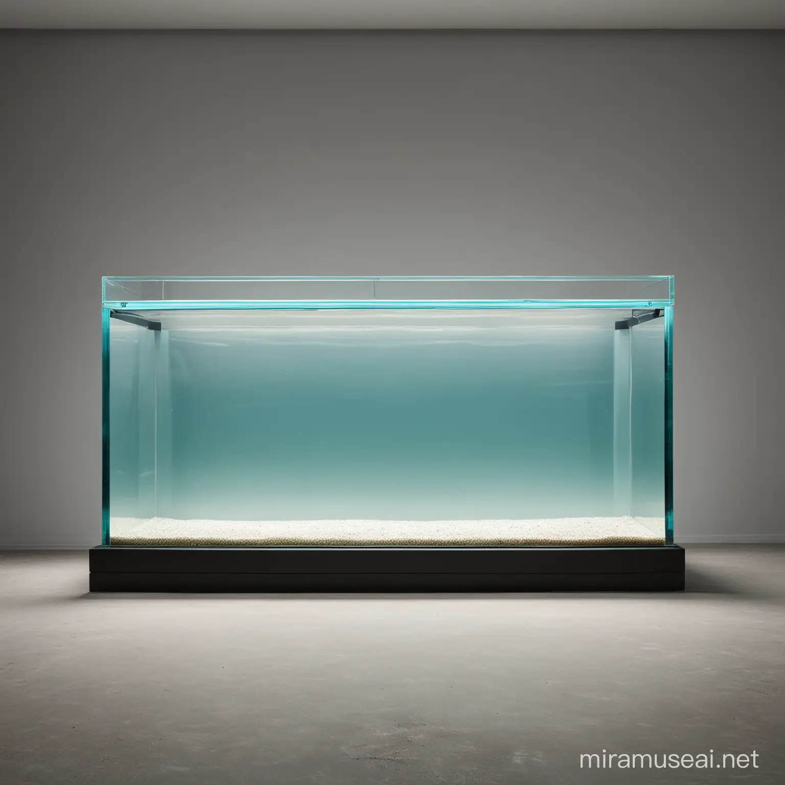 empty aquarium, front view