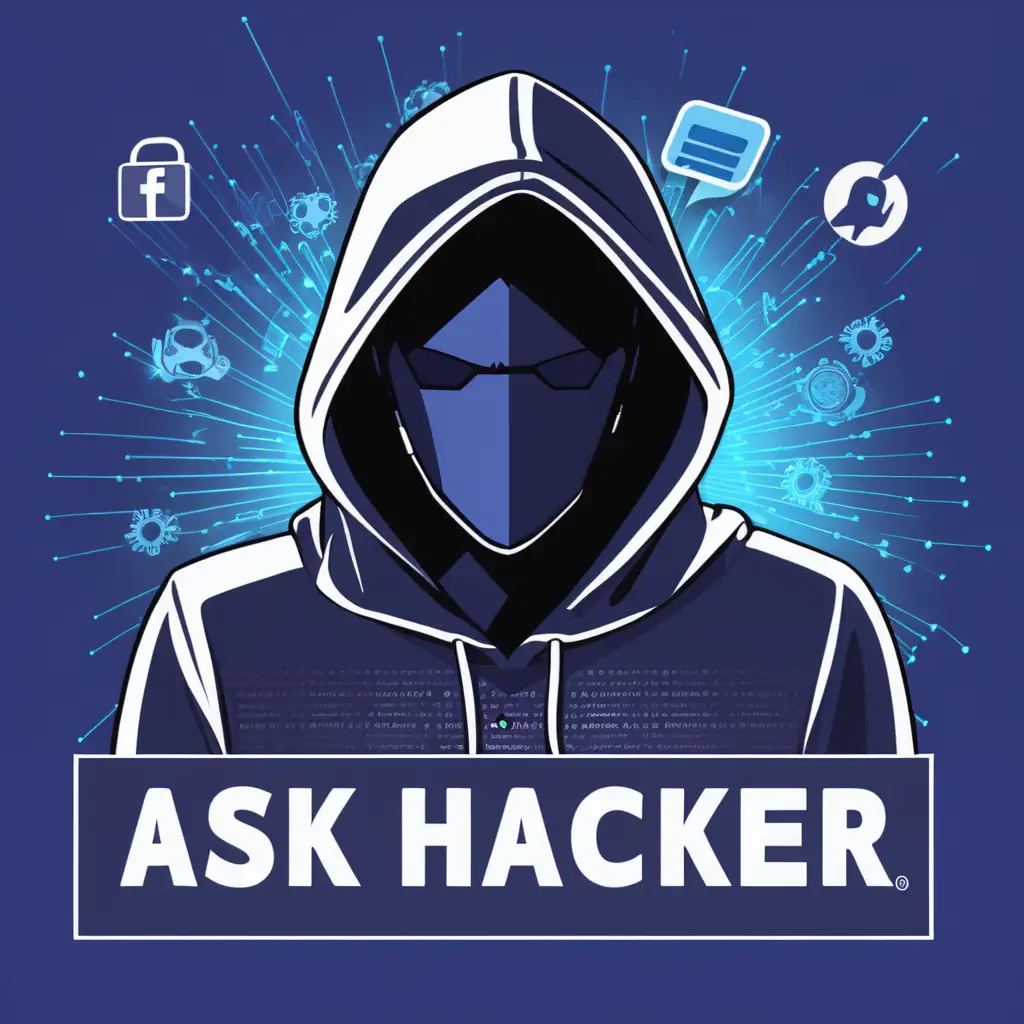a facebook group banner background, the group name is "Ask A Hacker". ma it suite a real facebook group banner size