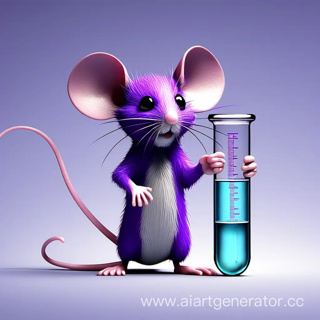 Purple-Mouse-Holding-Test-Tube-in-Laboratory-Setting