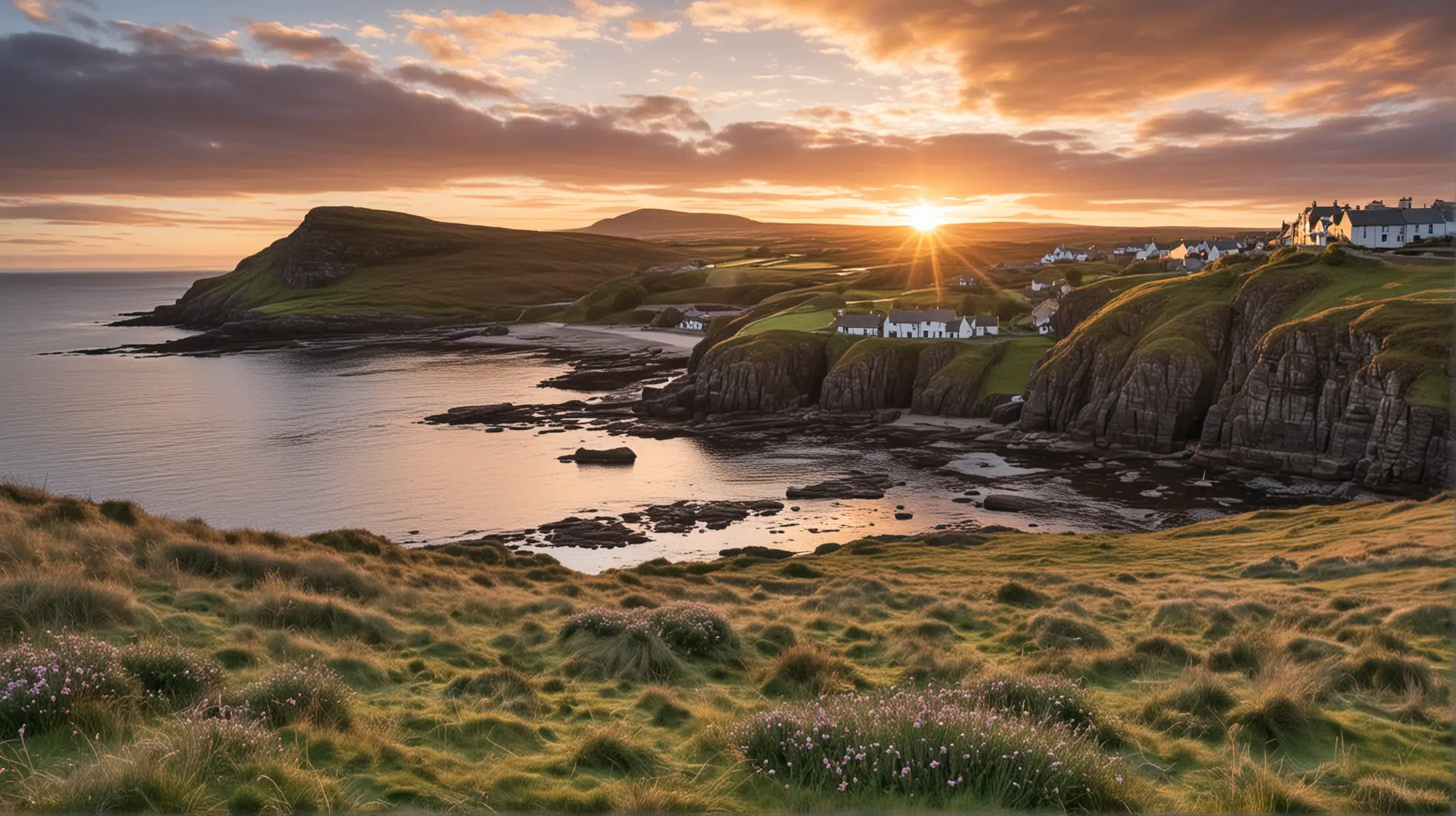 Pennan Scotland landscape, sunrise