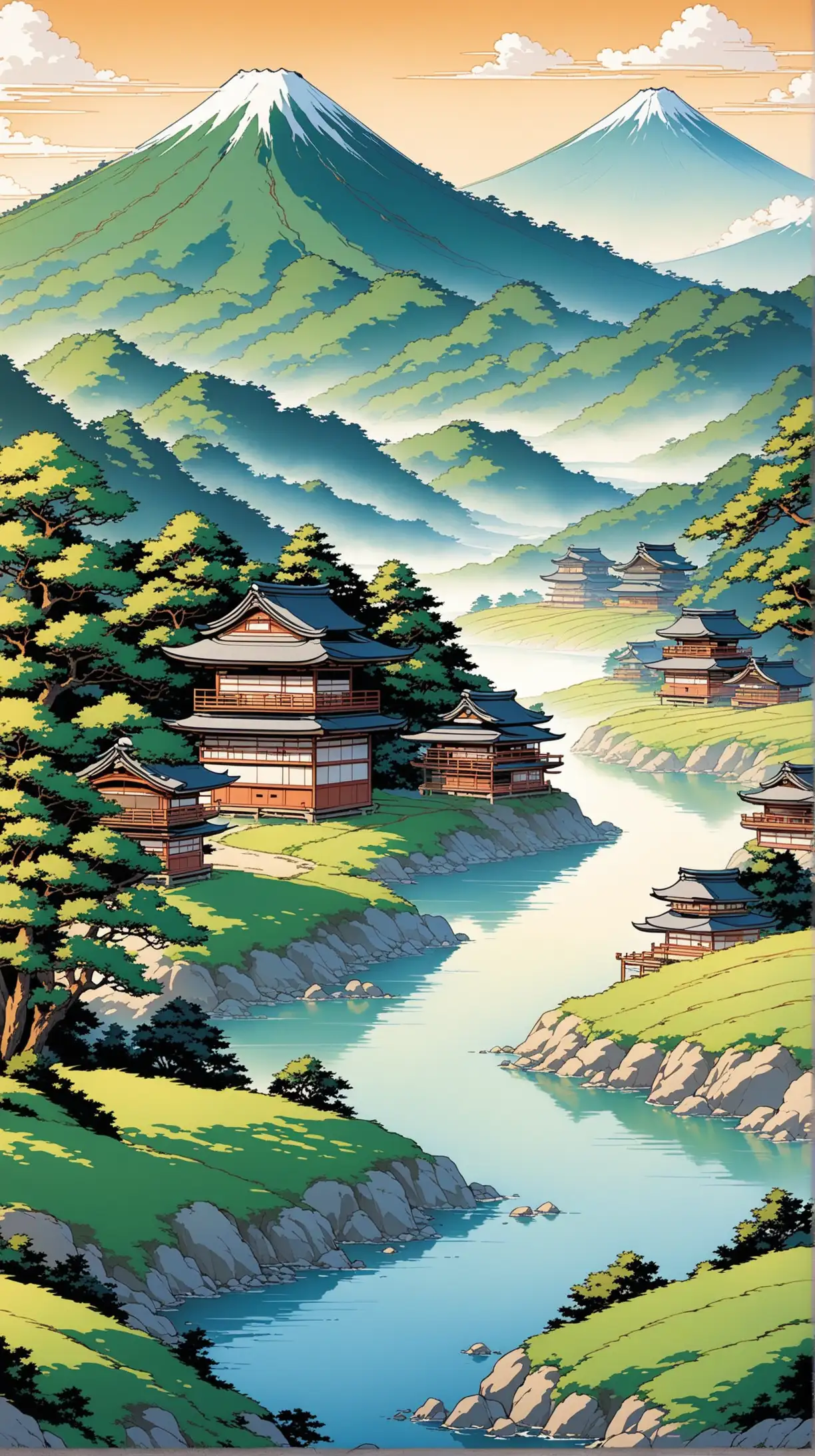 Traditional Japanese landscape 
